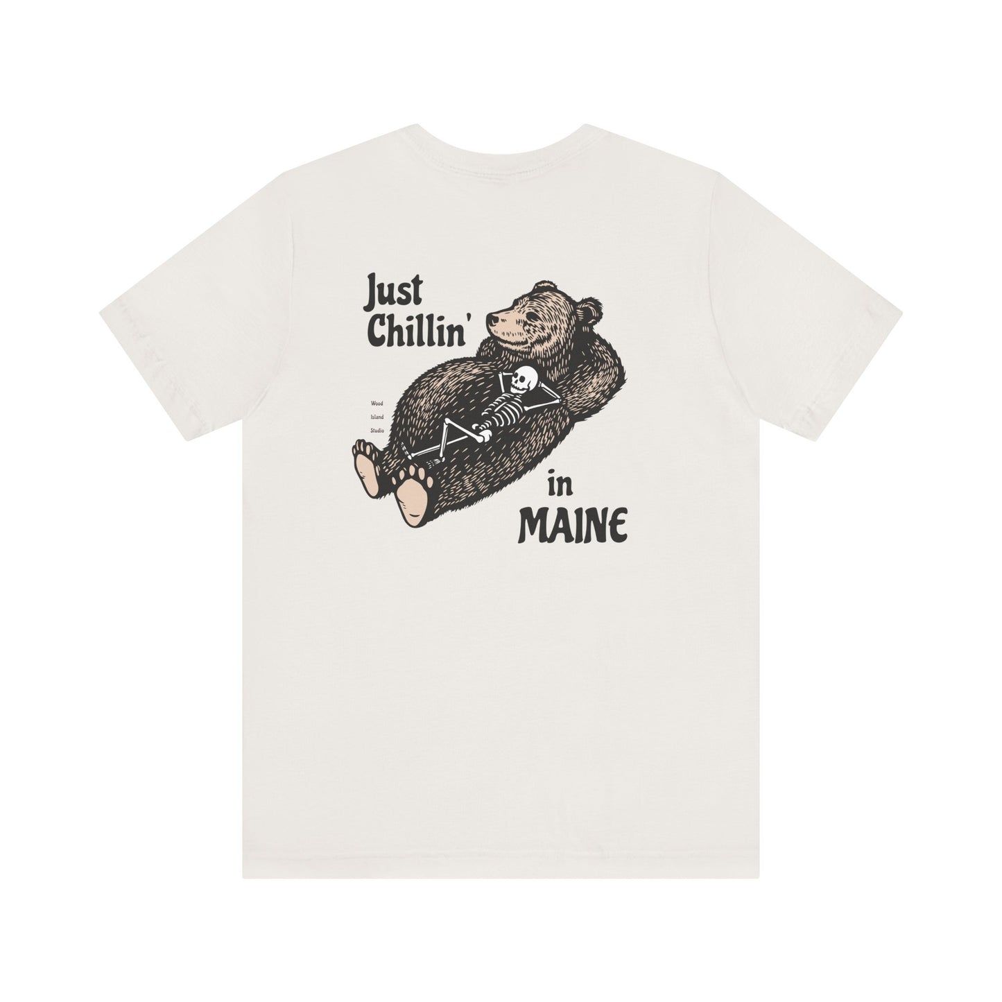Hibernating Bear in Maine Graphic Unisex Tee