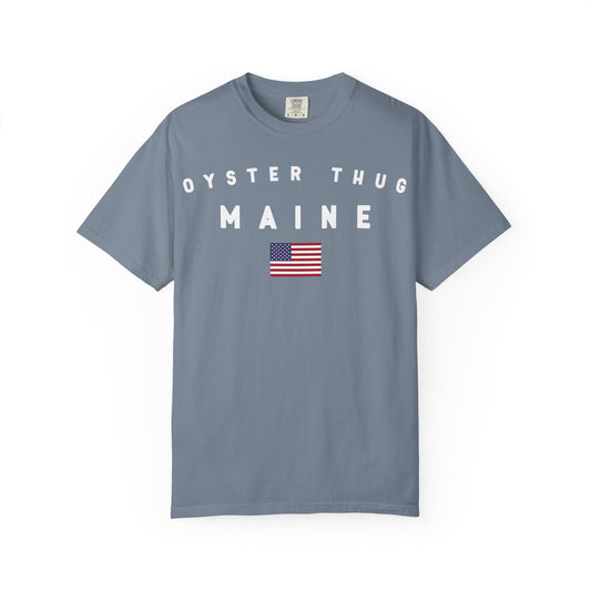 Oyster Thug Maine Tee Shirt - White Letters