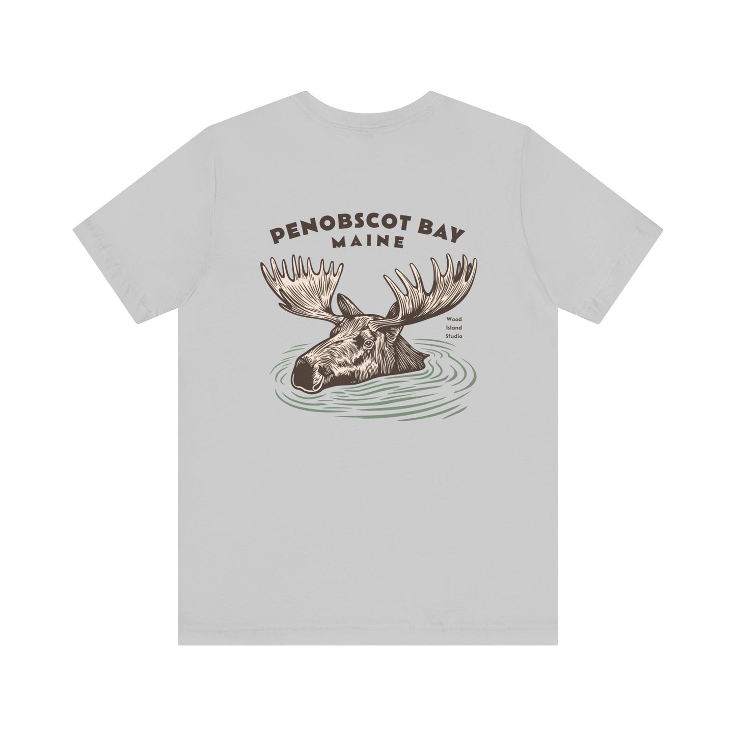 Penobscot Bay Maine Moose Graphic Tee - Unisex Short Sleeve T-Shirt