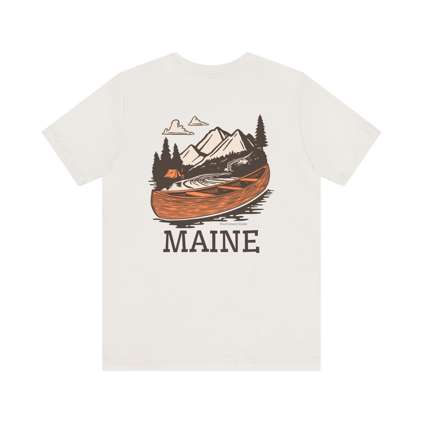 Canoeing in Maine Graphic Unisex Tee