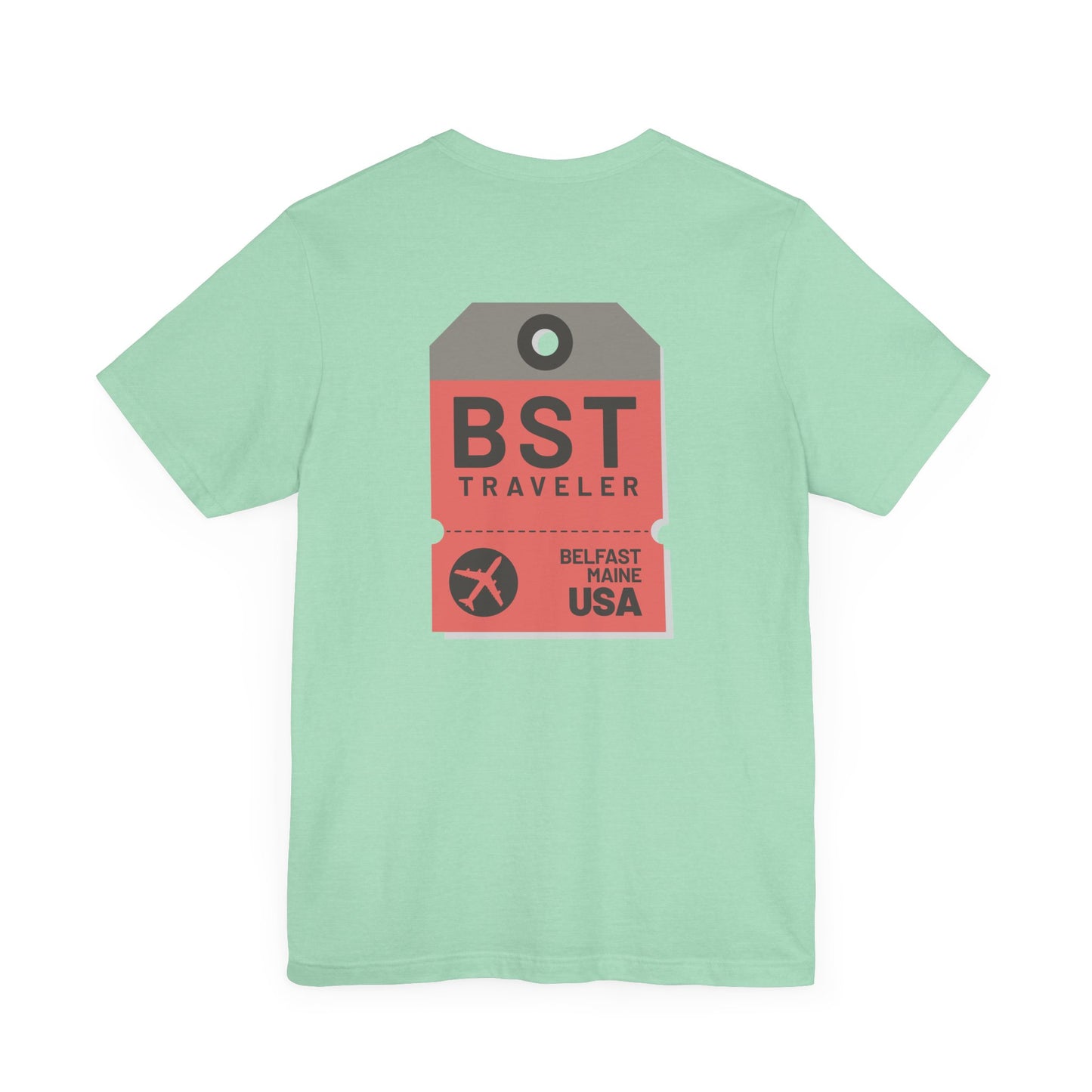 Belfast Maine Luggage Tag Graphic Tee BST