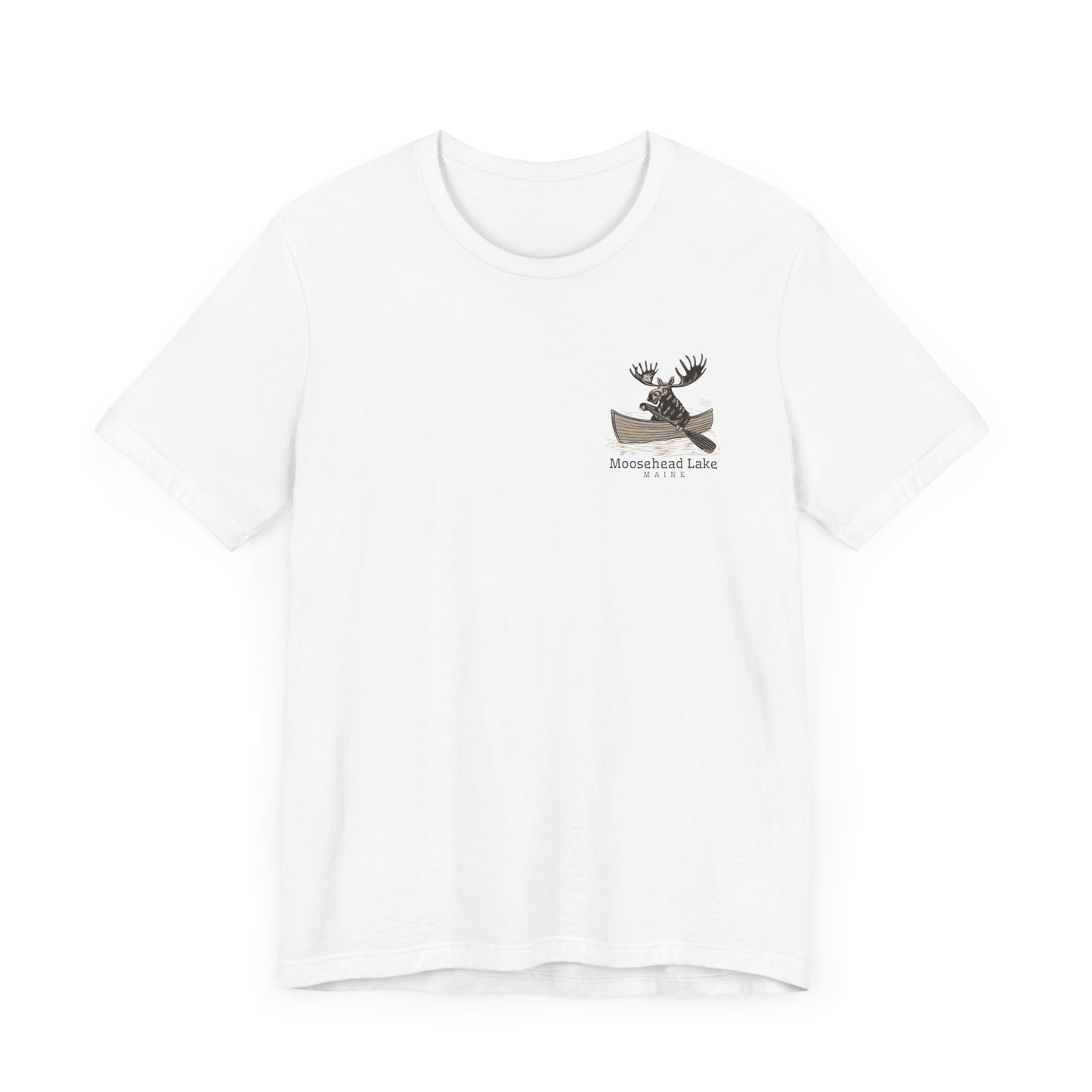 Moosehead Lake Maine Moose Rowing Adventure Tee - Unisex Jersey Short Sleeve T-Shirt