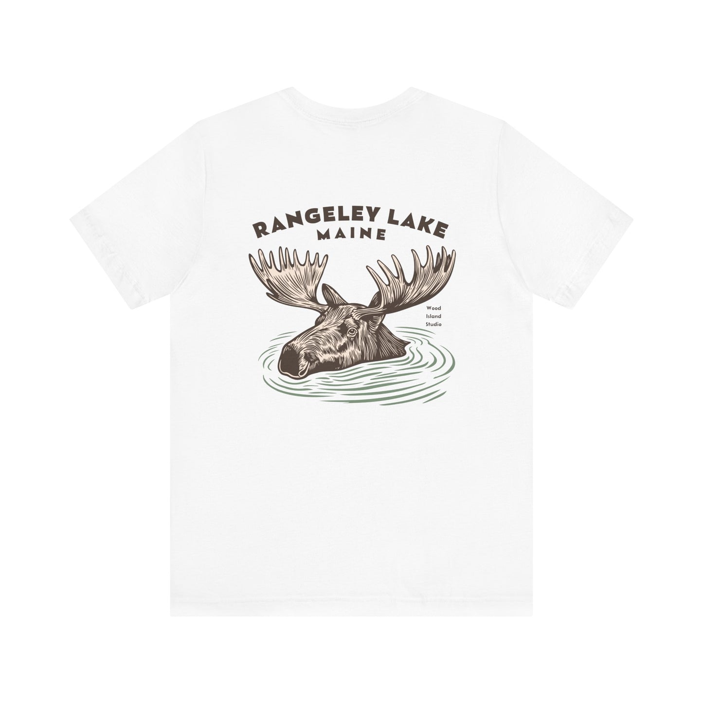 Rangeley Lake Maine Moose Graphic Tee - Unisex Short Sleeve T-Shirt