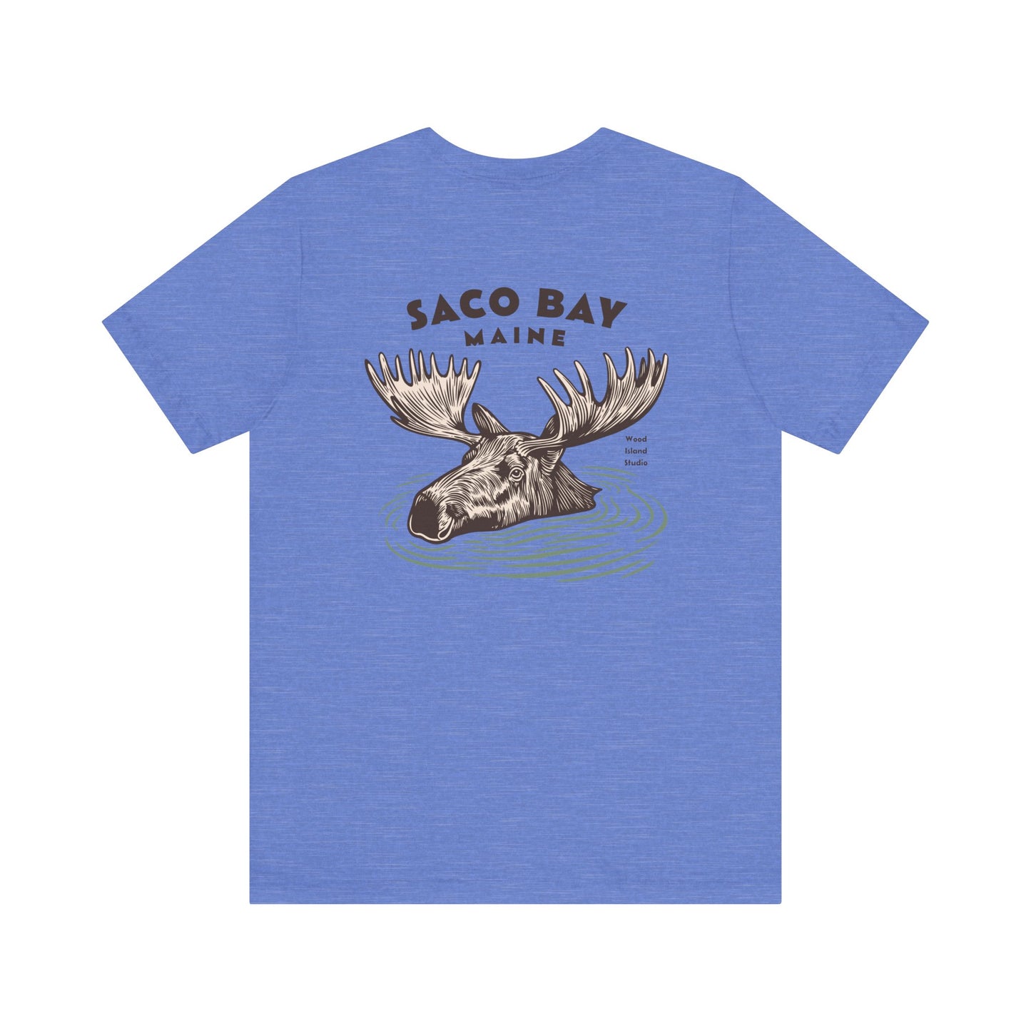Saco Bay Maine Moose Humor Graphic Tee - Unisex Short Sleeve T-Shirt