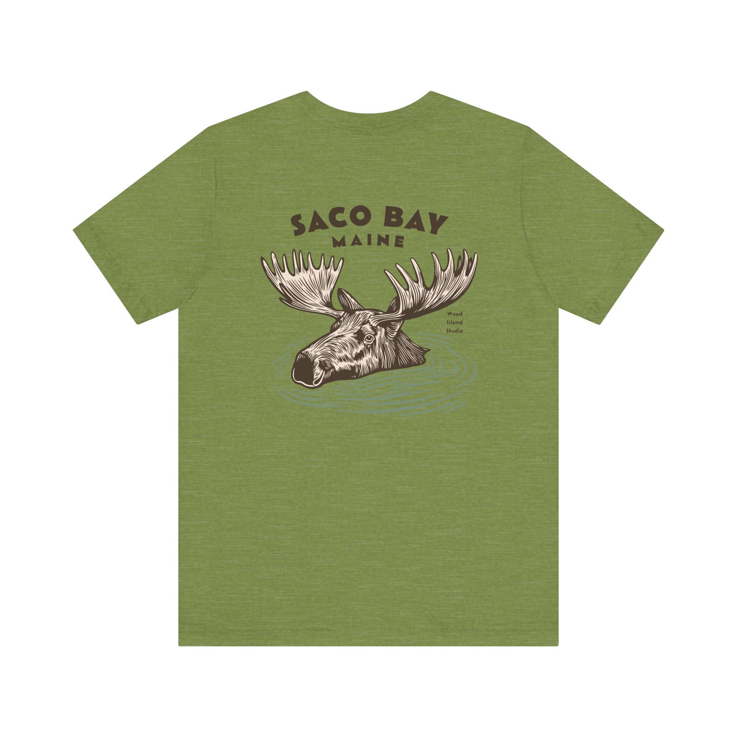 Saco Bay Maine Moose Humor Graphic Tee - Unisex Short Sleeve T-Shirt