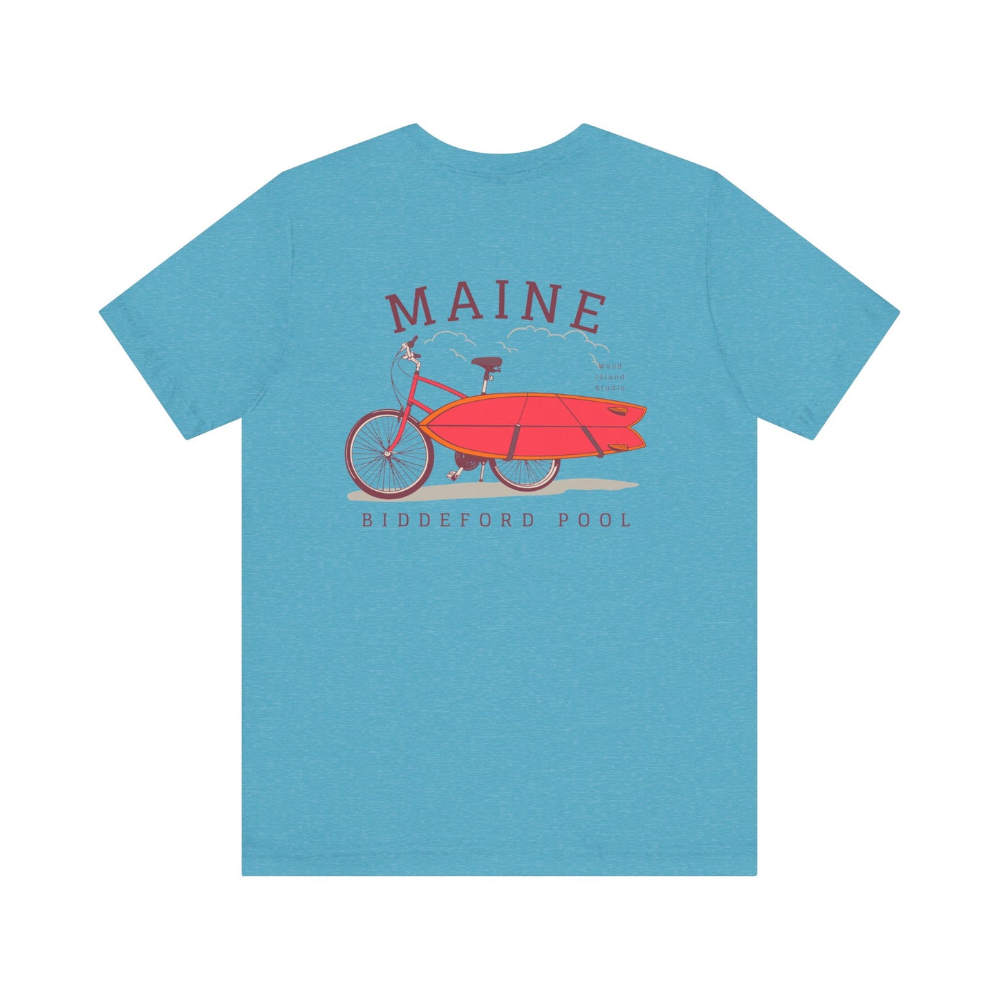 Biddeford Pool Maine Vintage Bike Surf Tee - Unisex Jersey Short Sleeve T-Shirt