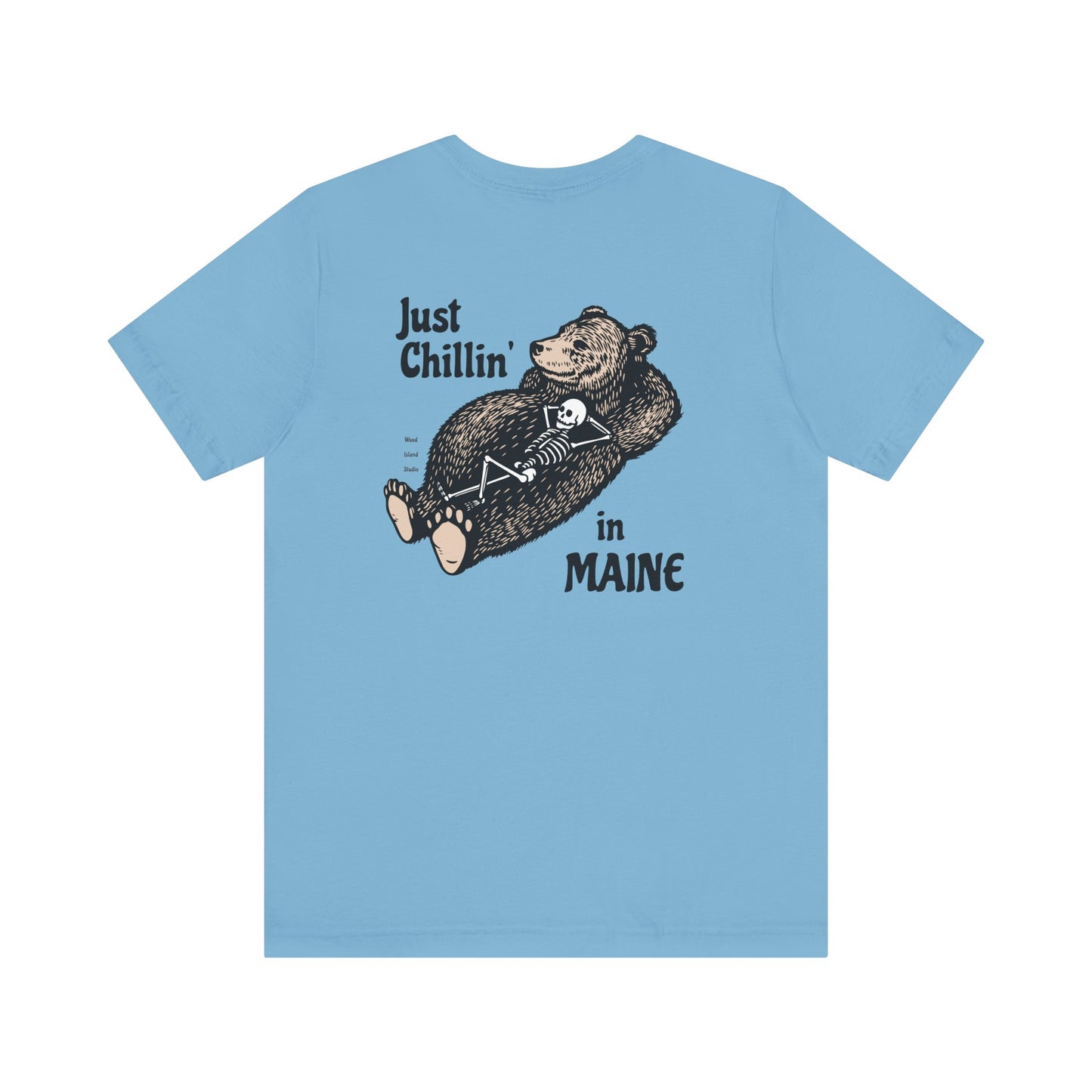 Hibernating Bear in Maine Graphic Unisex Tee