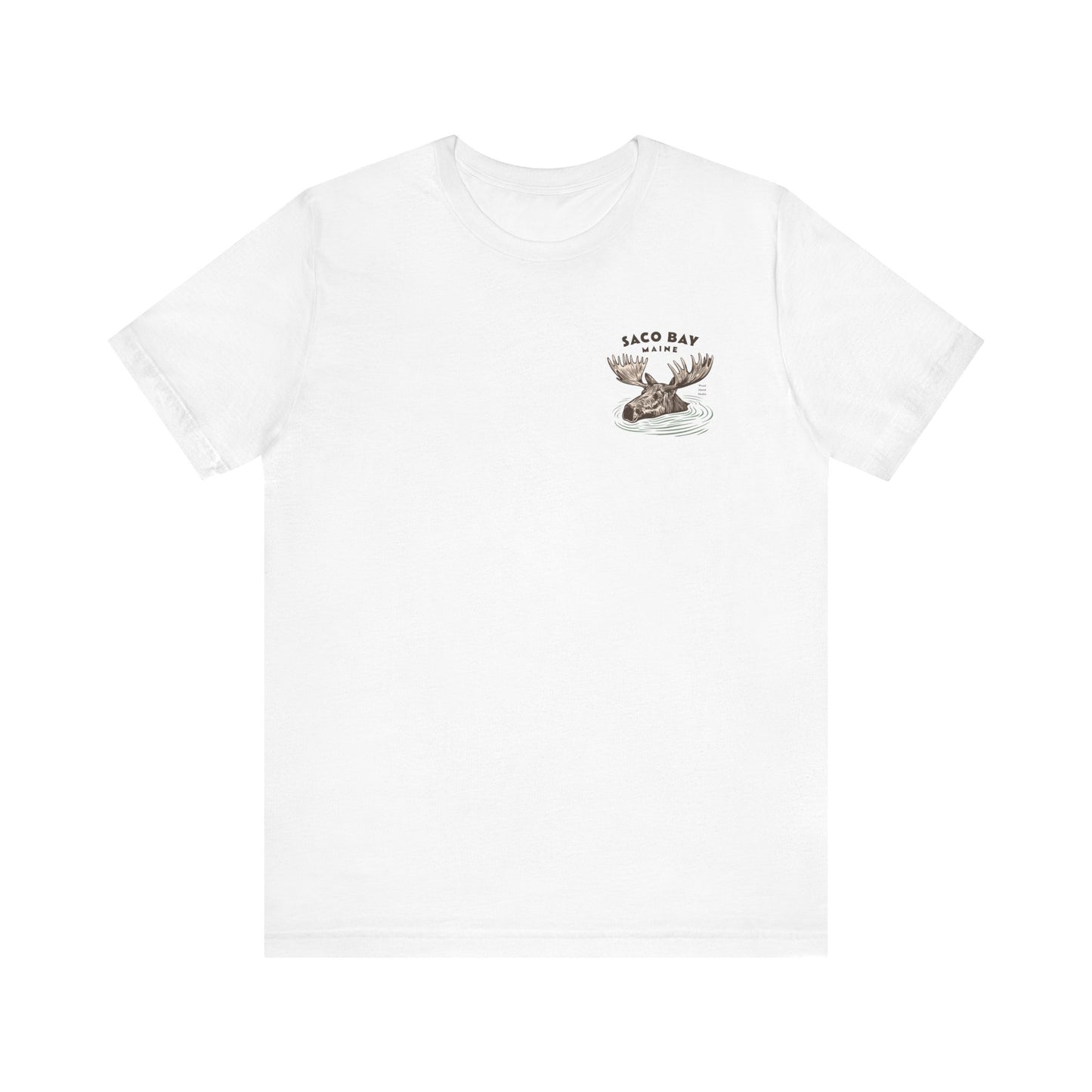 Saco Bay Maine Moose Humor Graphic Tee - Unisex Short Sleeve T-Shirt