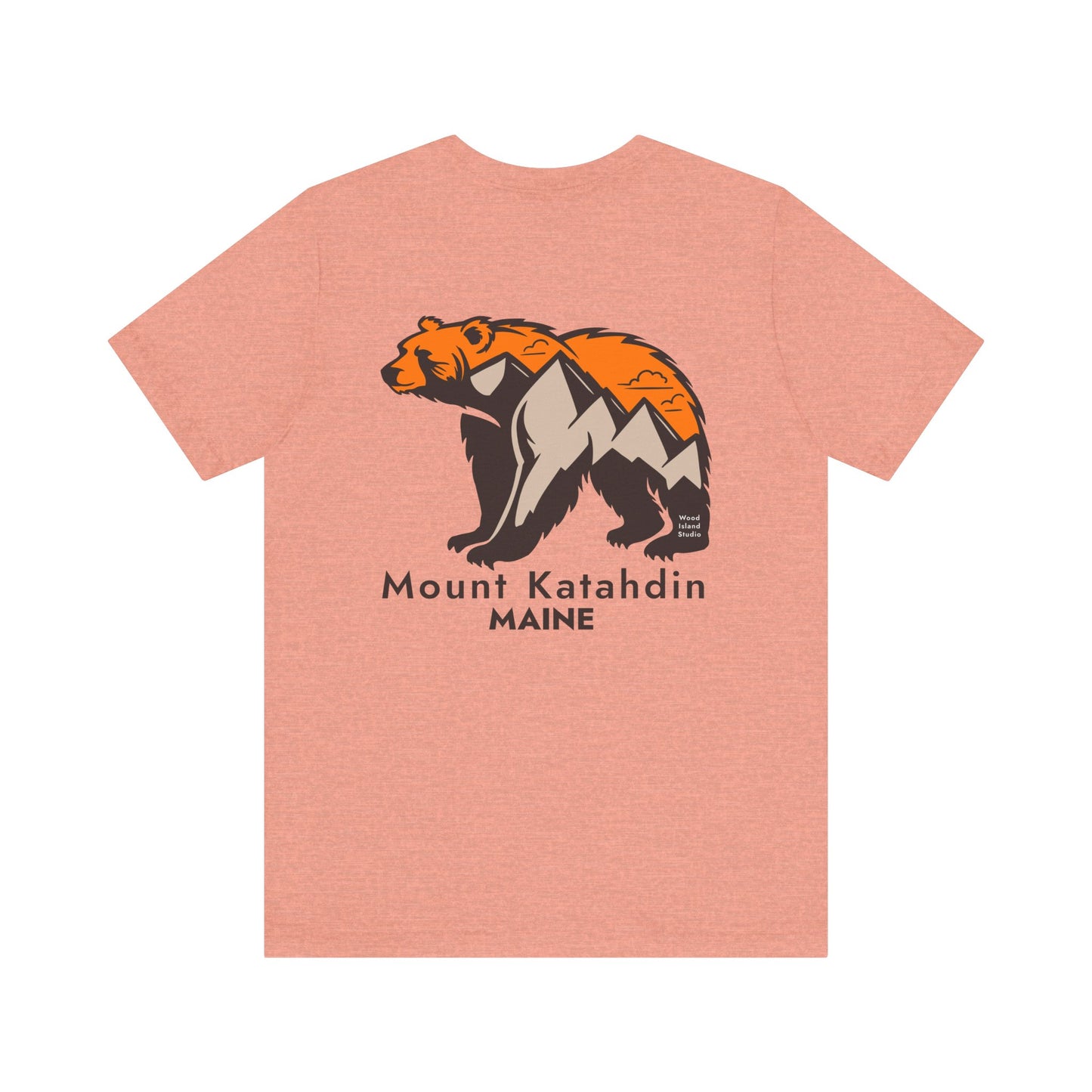 Mount Katahdin Maine Bear Graphic Unisex Tee