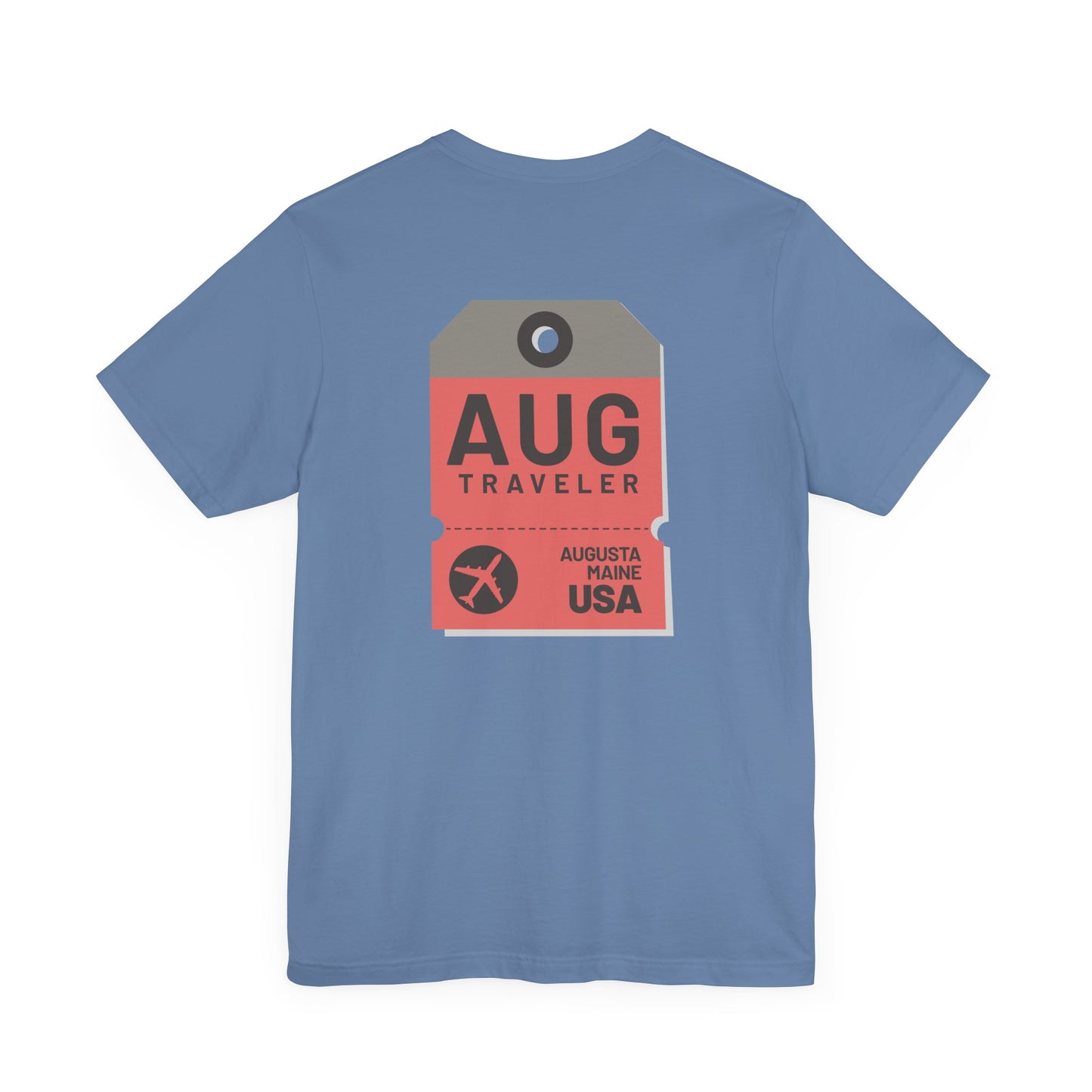 Augusta Maine Luggage Tag Graphic Tee AUG