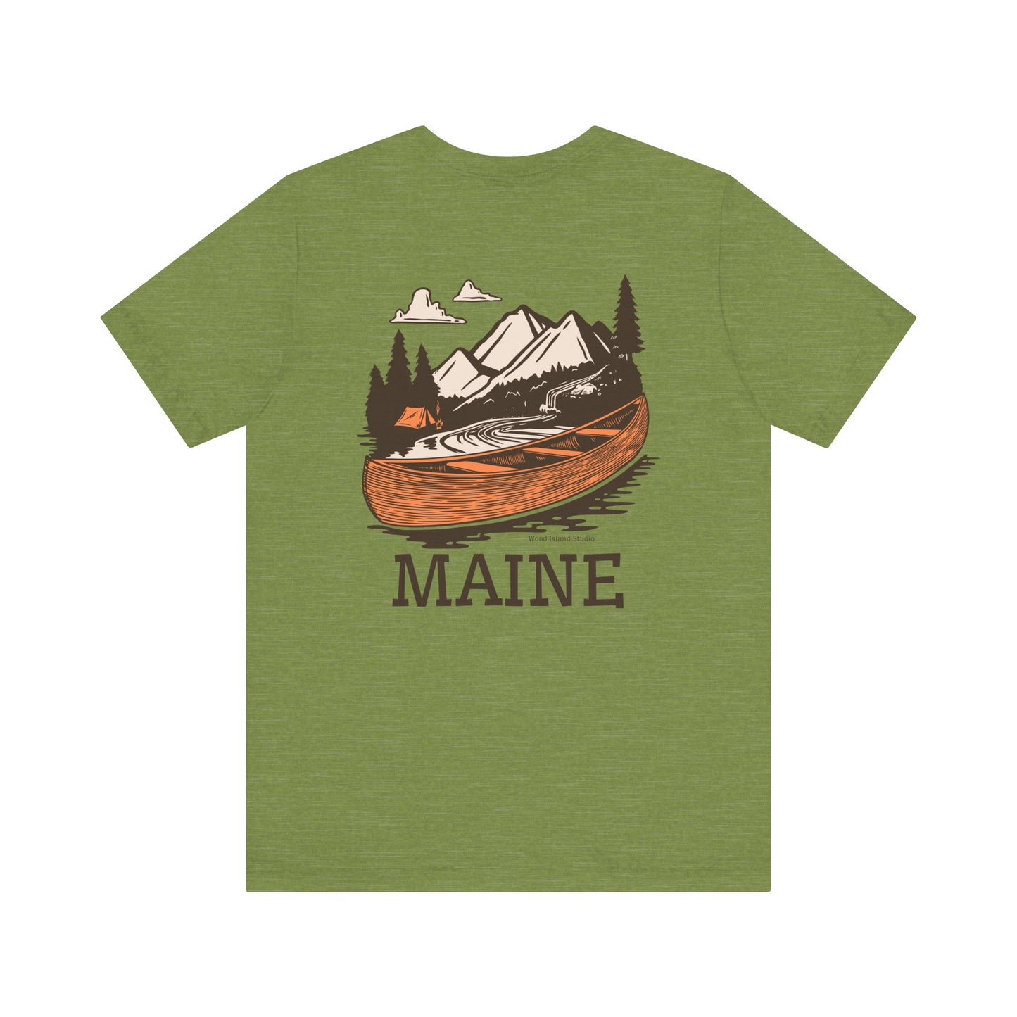 Canoeing in Maine Graphic Unisex Tee