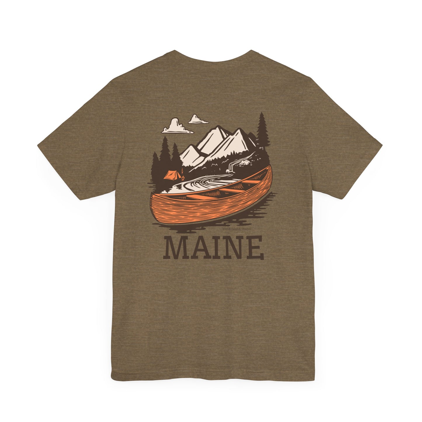 Canoeing in Maine Graphic Unisex Tee