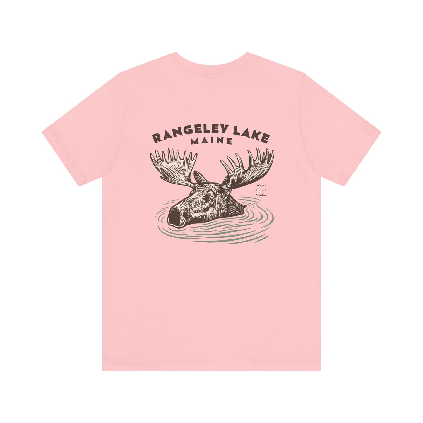 Rangeley Lake Maine Moose Graphic Tee - Unisex Short Sleeve T-Shirt