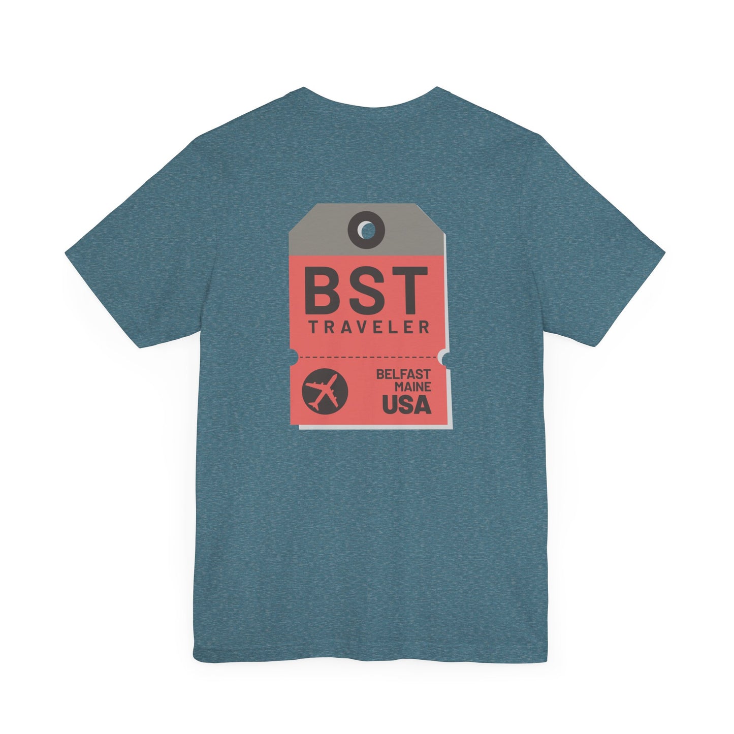 Belfast Maine Luggage Tag Graphic Tee BST