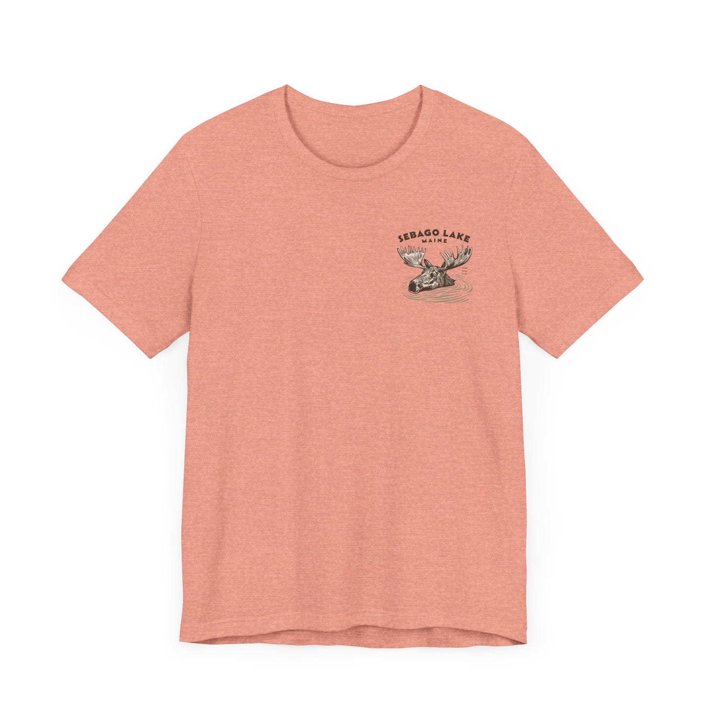 Sebago Lake Maine Moose Graphic Tee - Unisex Short Sleeve T-Shirt
