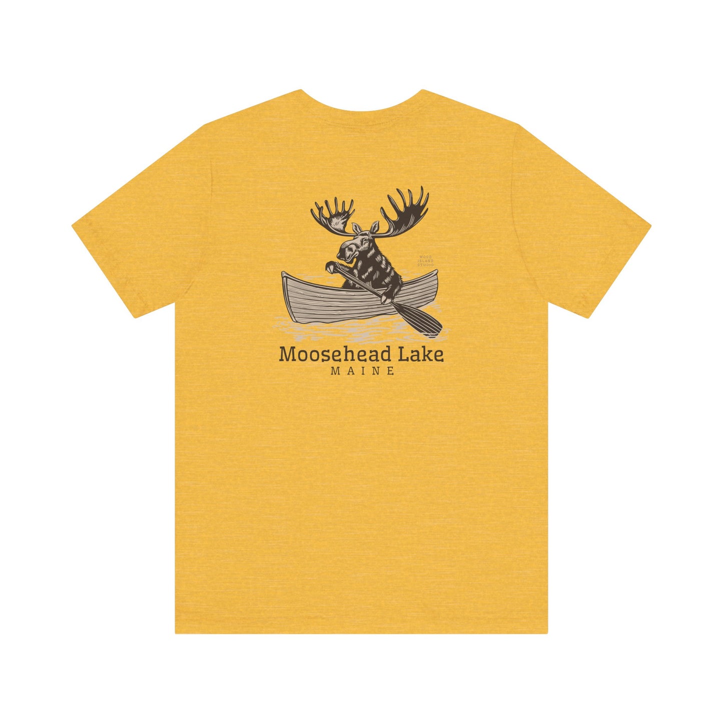 Moosehead Lake Maine Moose Rowing Adventure Tee - Unisex Jersey Short Sleeve T-Shirt