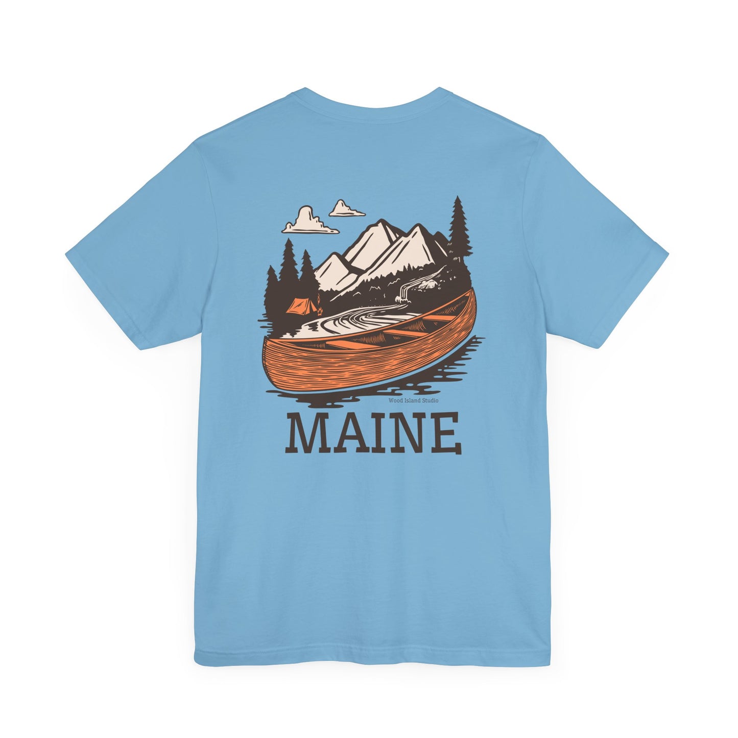 Canoeing in Maine Graphic Unisex Tee