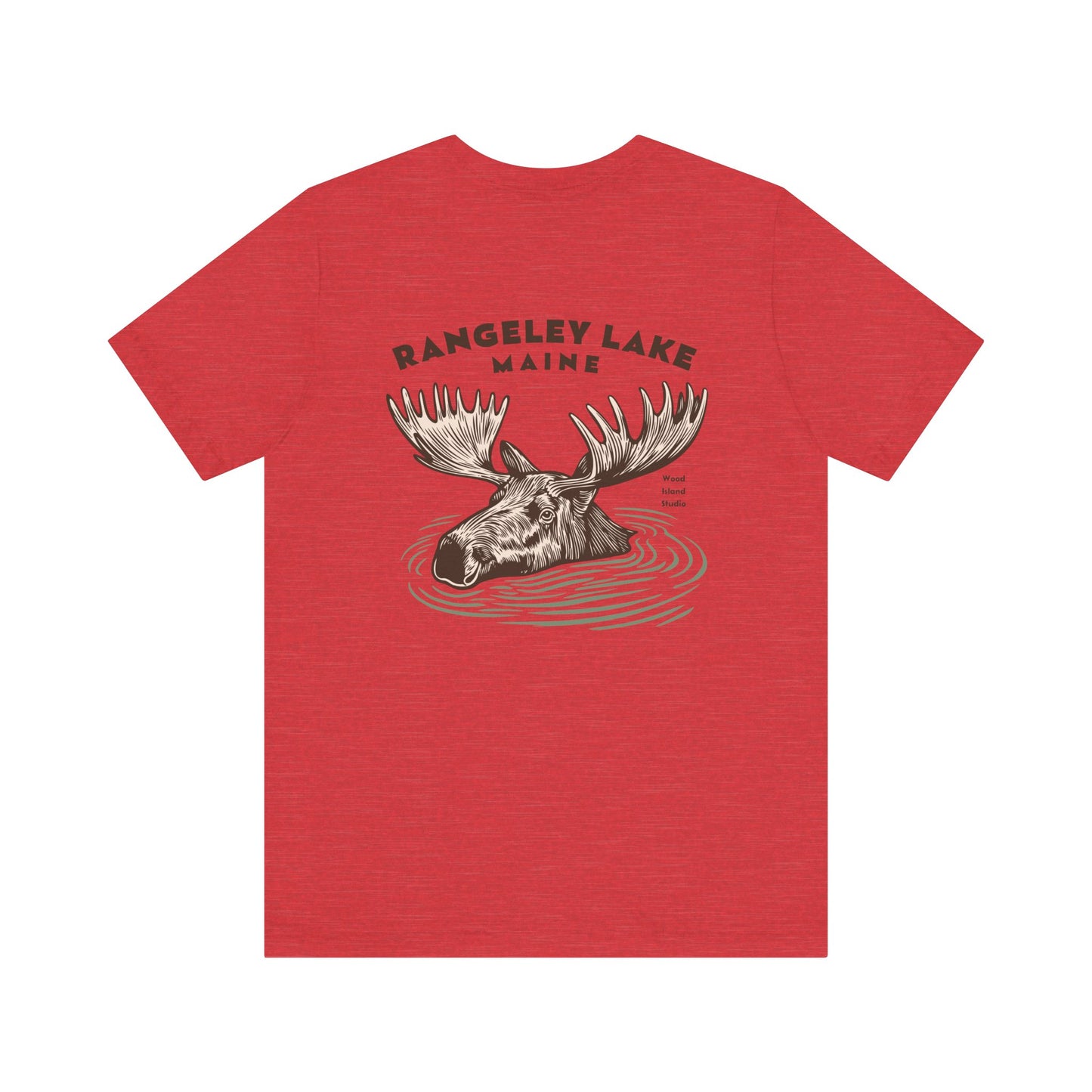 Rangeley Lake Maine Moose Graphic Tee - Unisex Short Sleeve T-Shirt