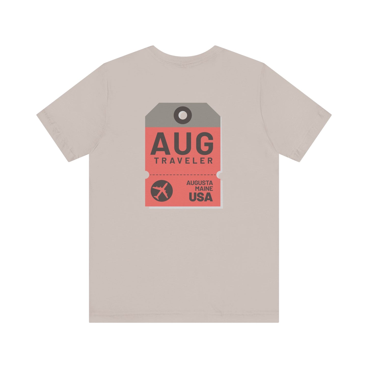 Augusta Maine Luggage Tag Graphic Tee AUG