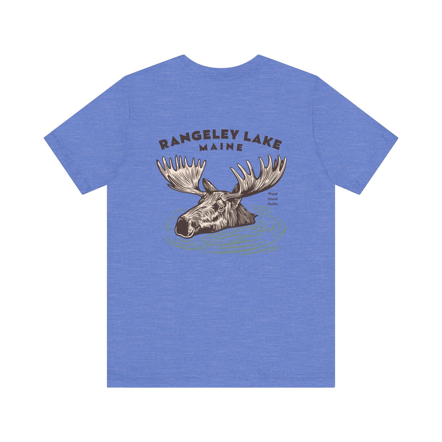 Rangeley Lake Maine Moose Graphic Tee - Unisex Short Sleeve T-Shirt
