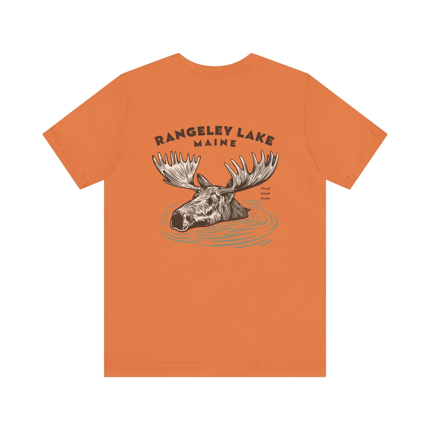 Rangeley Lake Maine Moose Graphic Tee - Unisex Short Sleeve T-Shirt