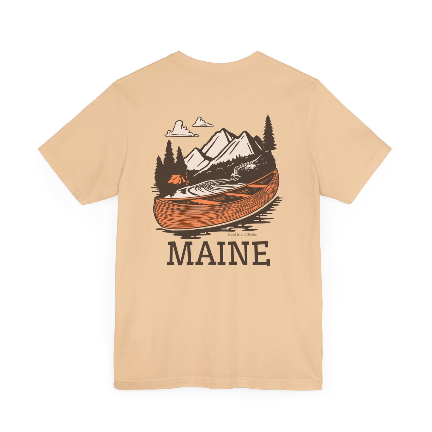 Canoeing in Maine Graphic Unisex Tee