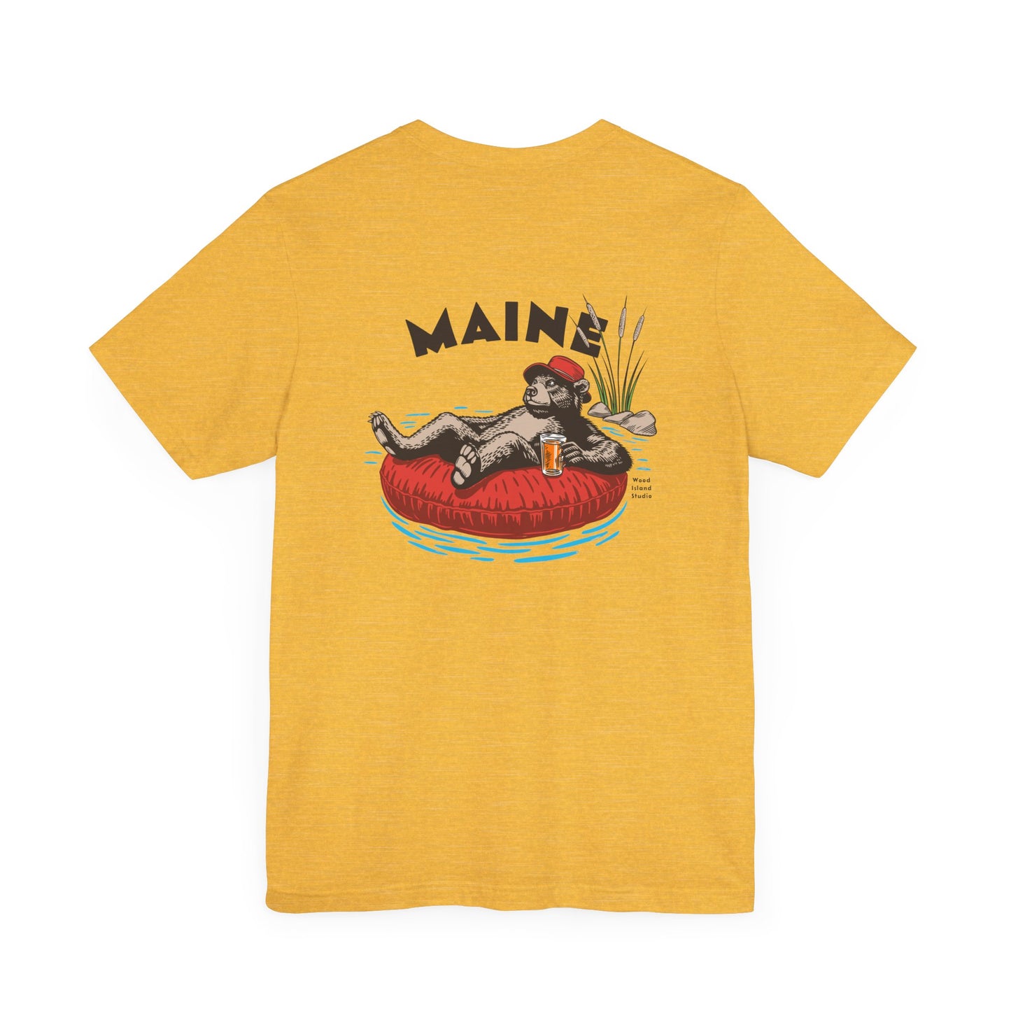 Maine Rafting Bear Graphic Tee