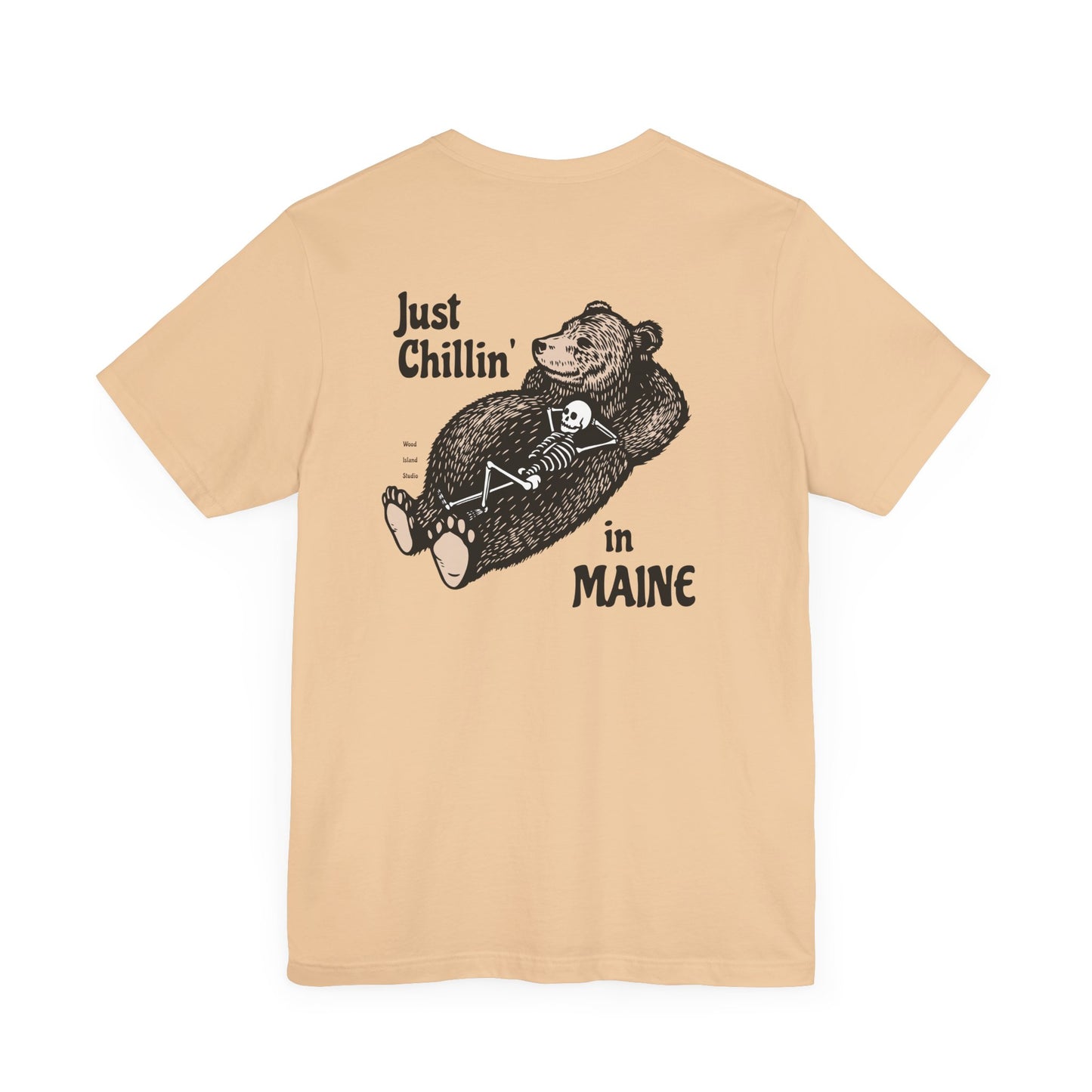 Hibernating Bear in Maine Graphic Unisex Tee