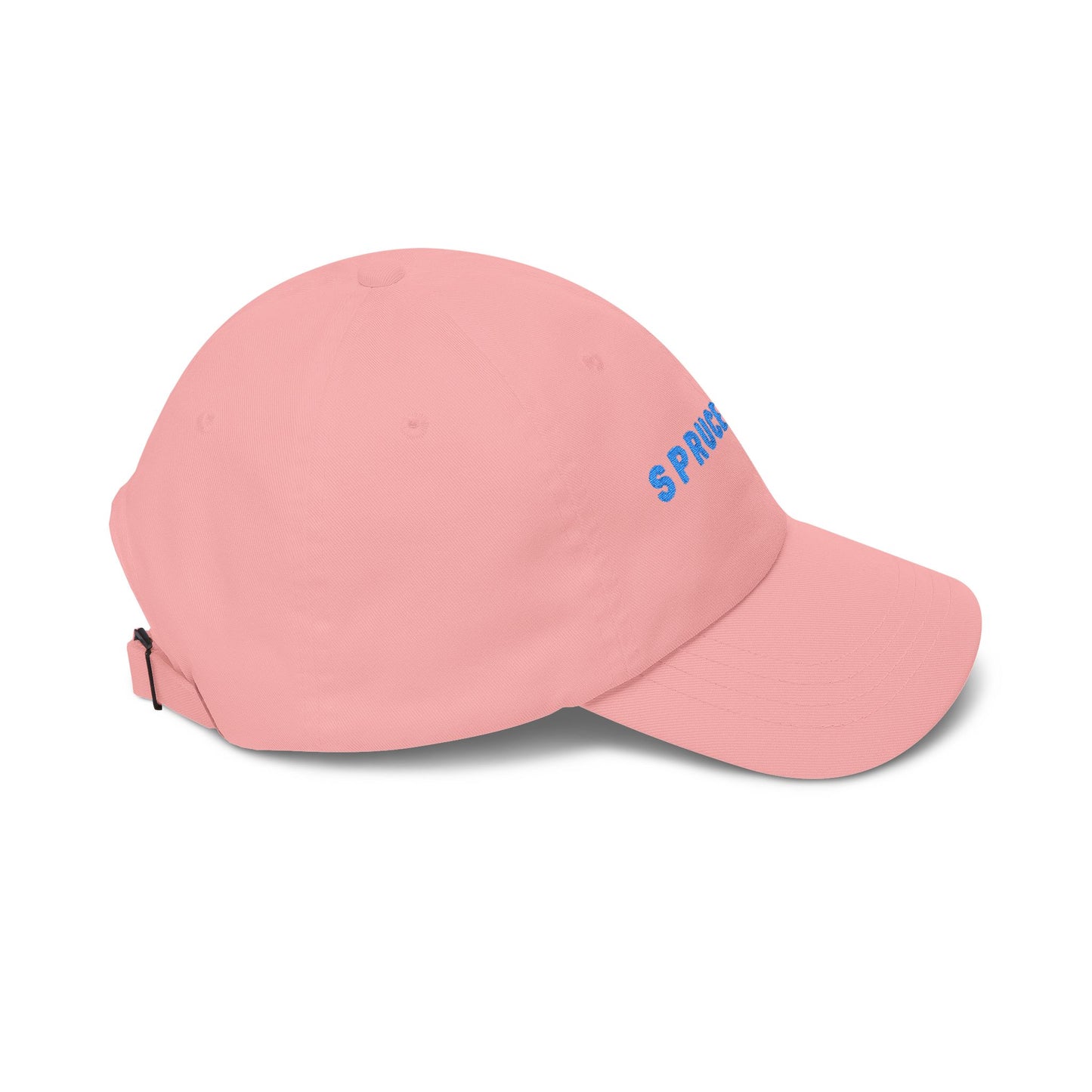 Spruce Head Embroidered Dad Cap with Blue Letters – Minimal Coastal Baseball Hat