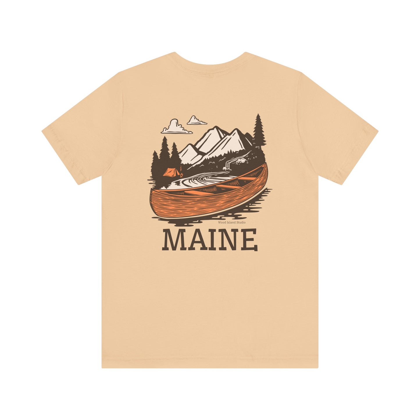 Canoeing in Maine Graphic Unisex Tee