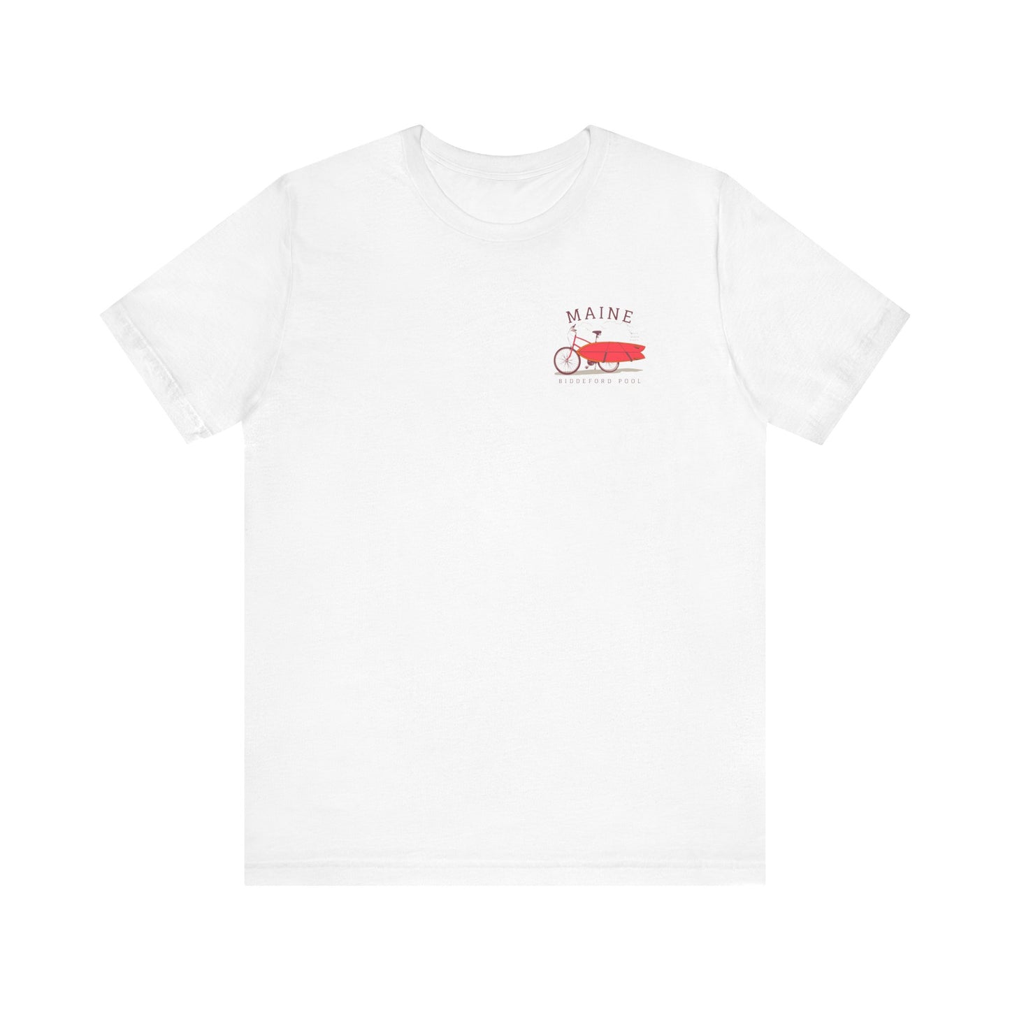 Biddeford Pool Maine Vintage Bike Surf Tee - Unisex Jersey Short Sleeve T-Shirt