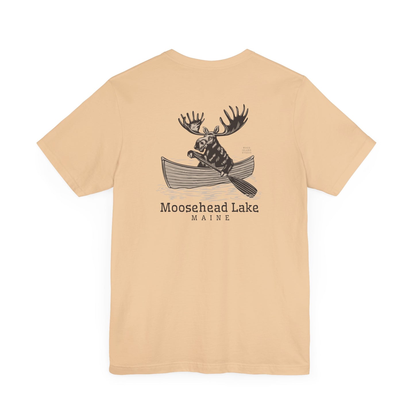 Moosehead Lake Maine Moose Rowing Adventure Tee - Unisex Jersey Short Sleeve T-Shirt