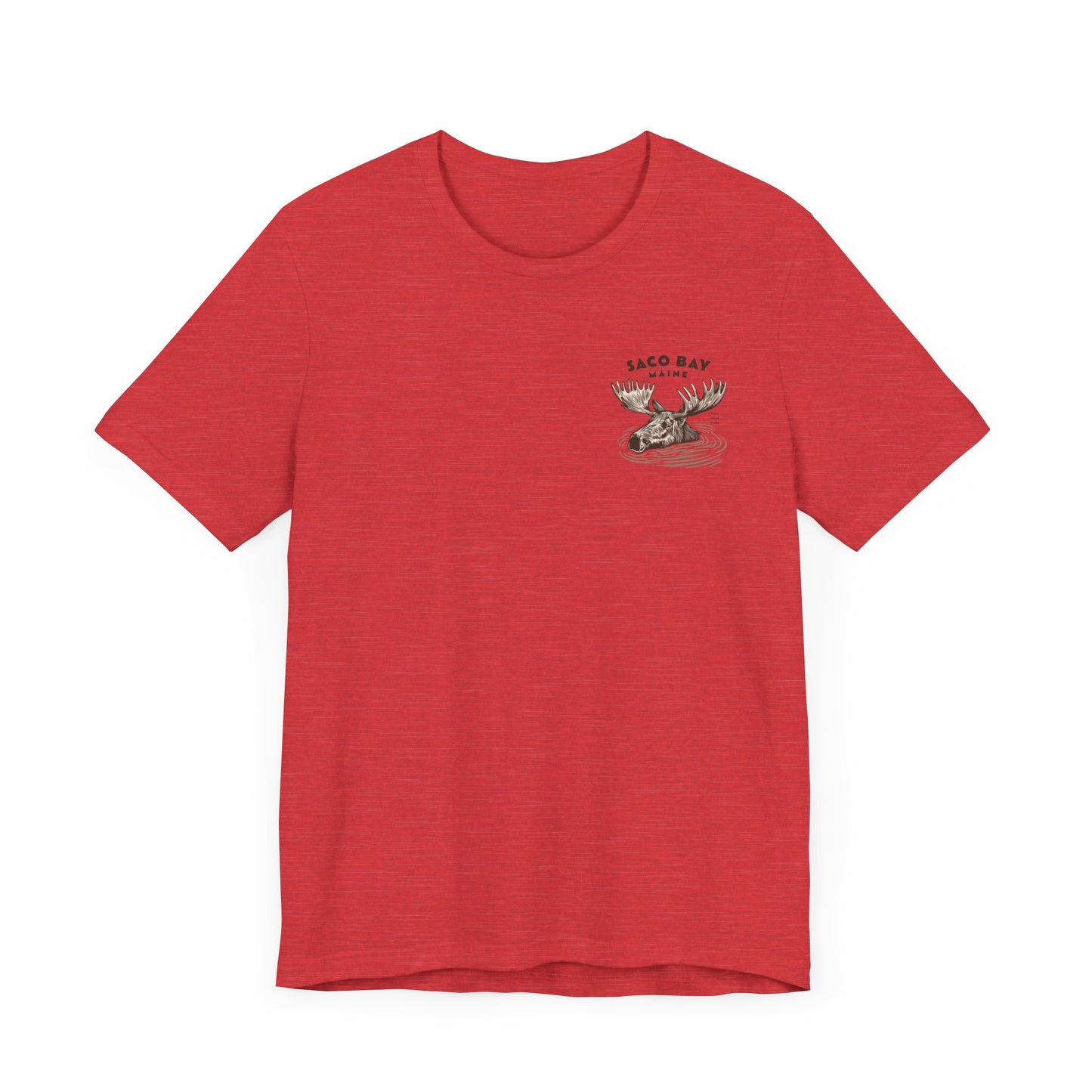 Saco Bay Maine Moose Humor Graphic Tee - Unisex Short Sleeve T-Shirt