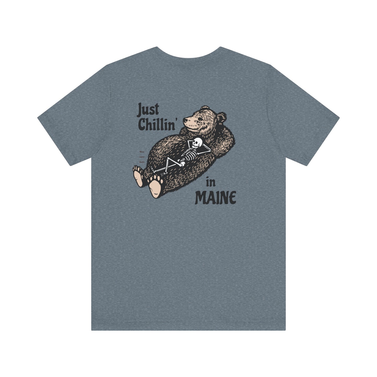 Hibernating Bear in Maine Graphic Unisex Tee