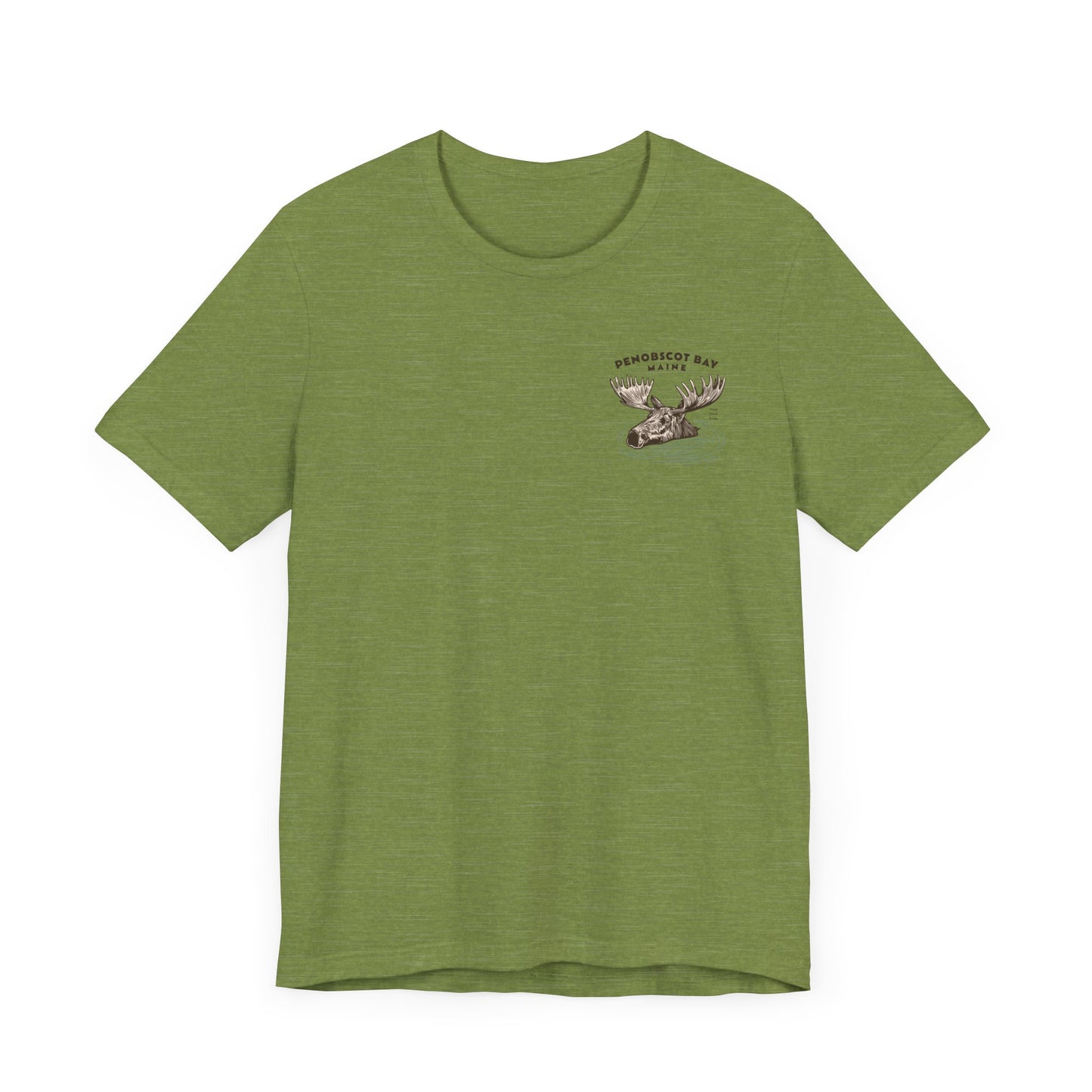 Penobscot Bay Maine Moose Graphic Tee - Unisex Short Sleeve T-Shirt