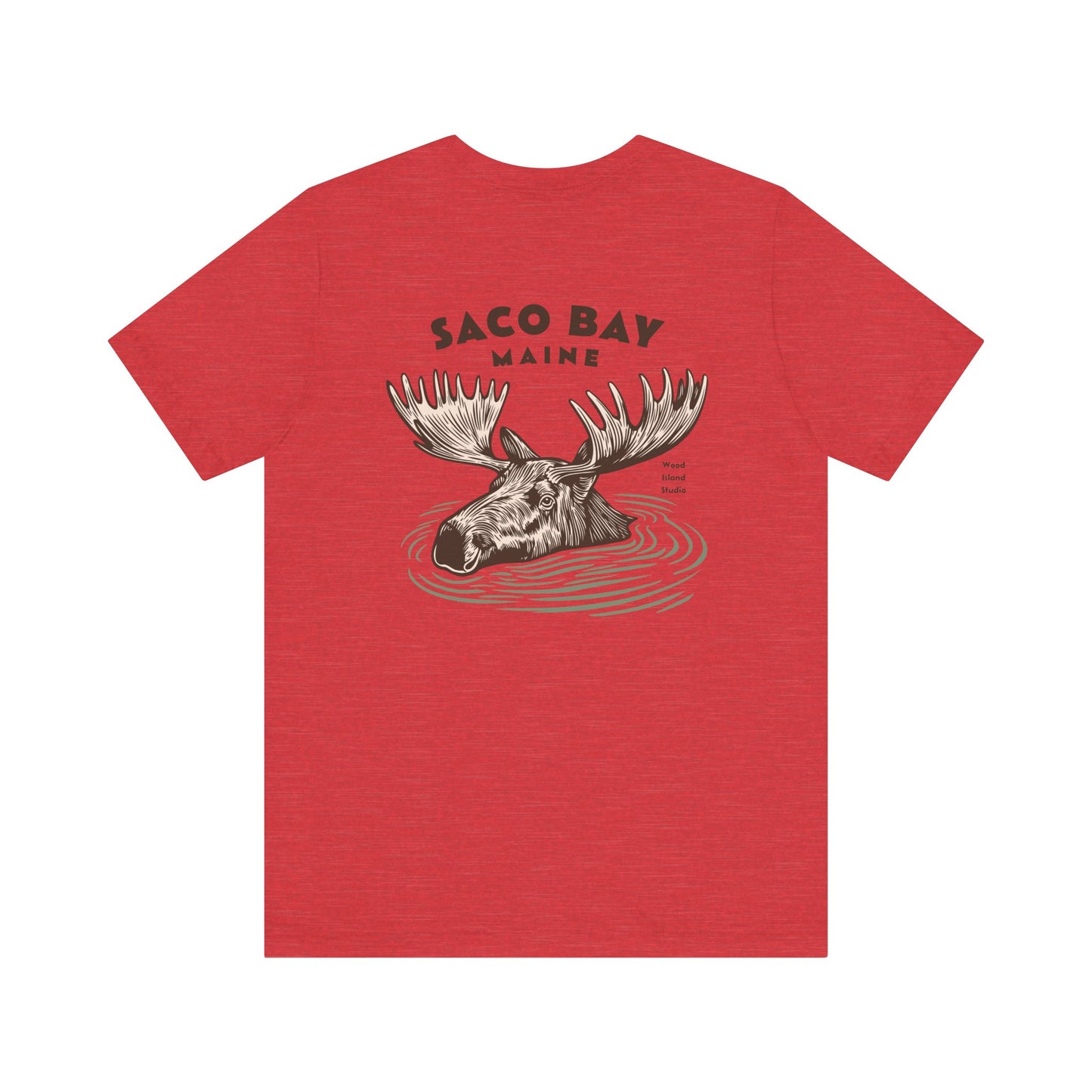 Saco Bay Maine Moose Humor Graphic Tee - Unisex Short Sleeve T-Shirt