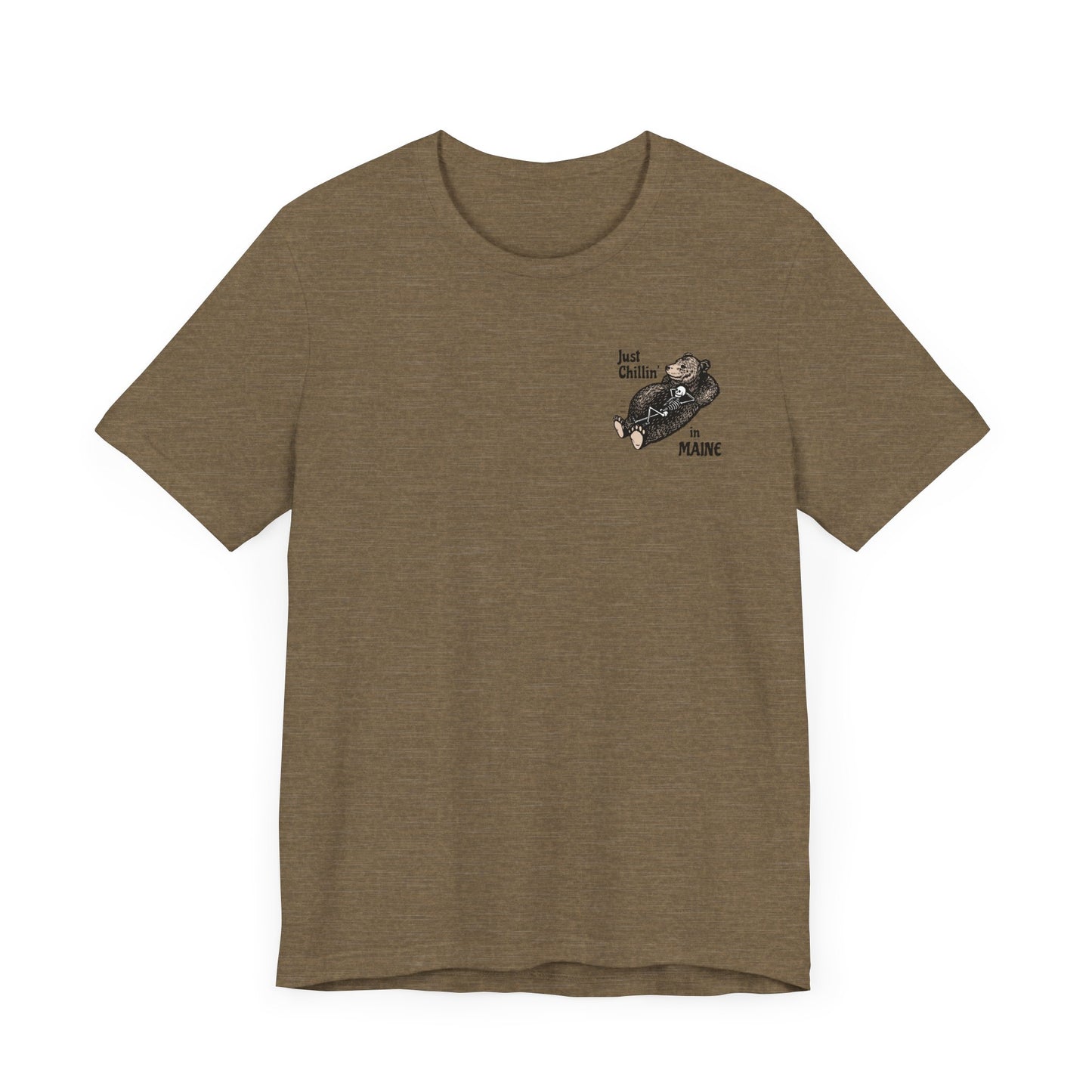Hibernating Bear in Maine Graphic Unisex Tee