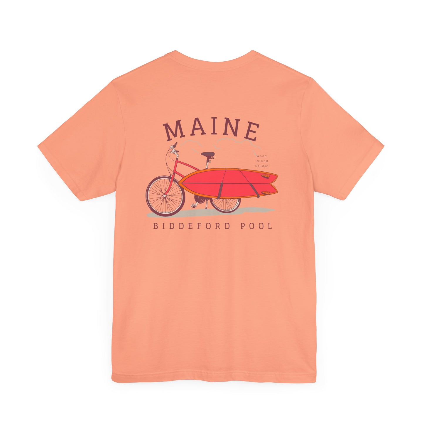Biddeford Pool Maine Vintage Bike Surf Tee - Unisex Jersey Short Sleeve T-Shirt