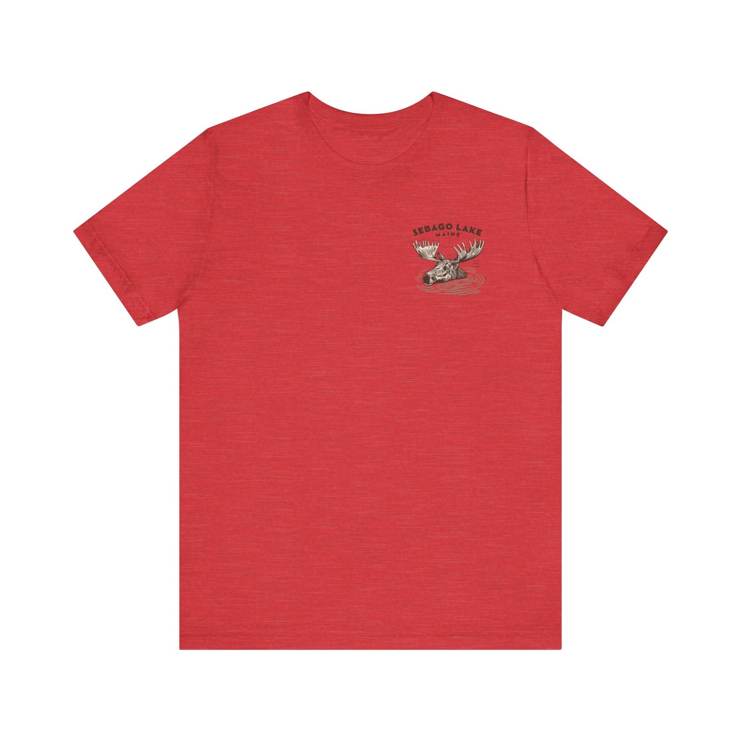 Sebago Lake Maine Moose Graphic Tee - Unisex Short Sleeve T-Shirt