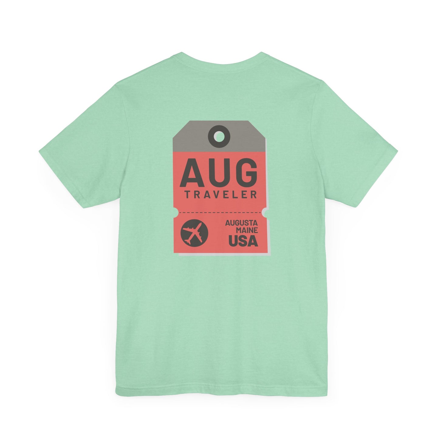 Augusta Maine Luggage Tag Graphic Tee AUG