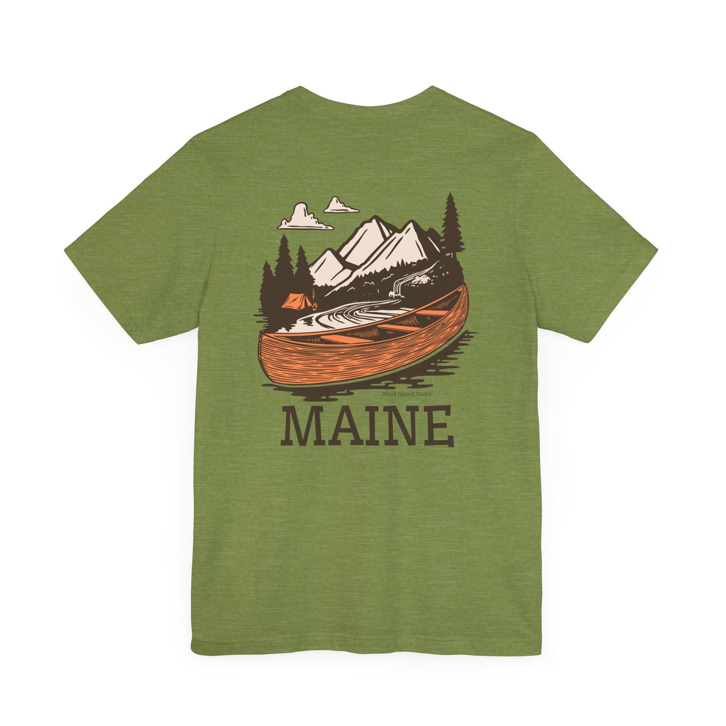 Canoeing in Maine Graphic Unisex Tee