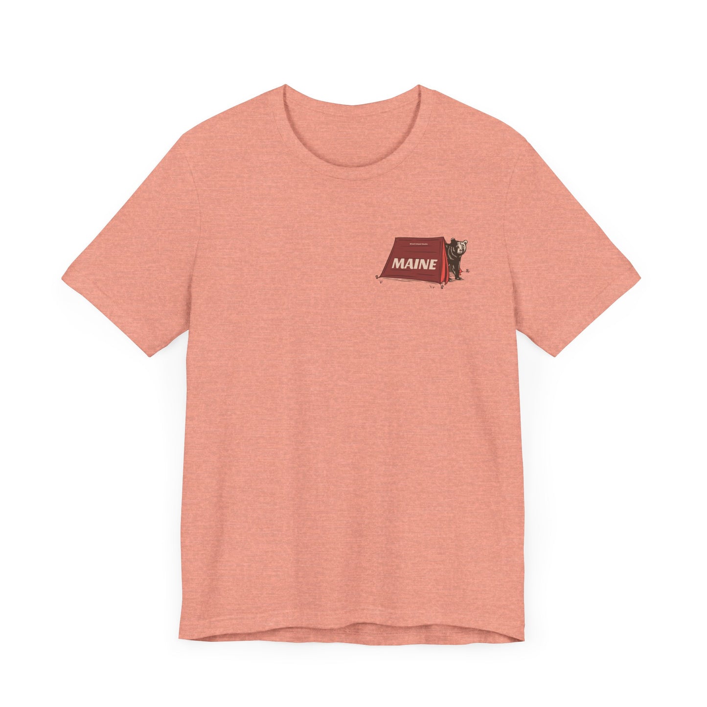 Camping Maine Bear Graphic Unisex Tee