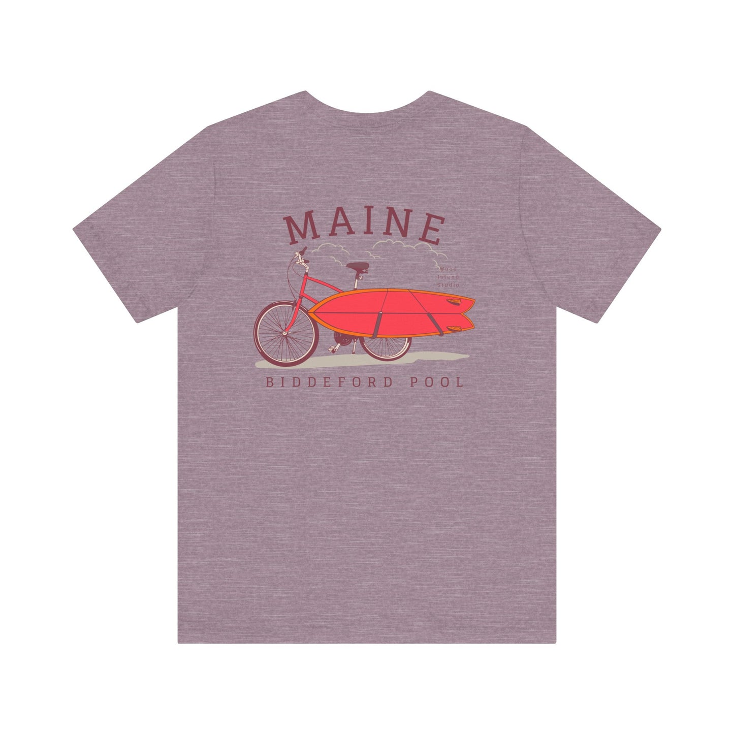Biddeford Pool Maine Vintage Bike Surf Tee - Unisex Jersey Short Sleeve T-Shirt