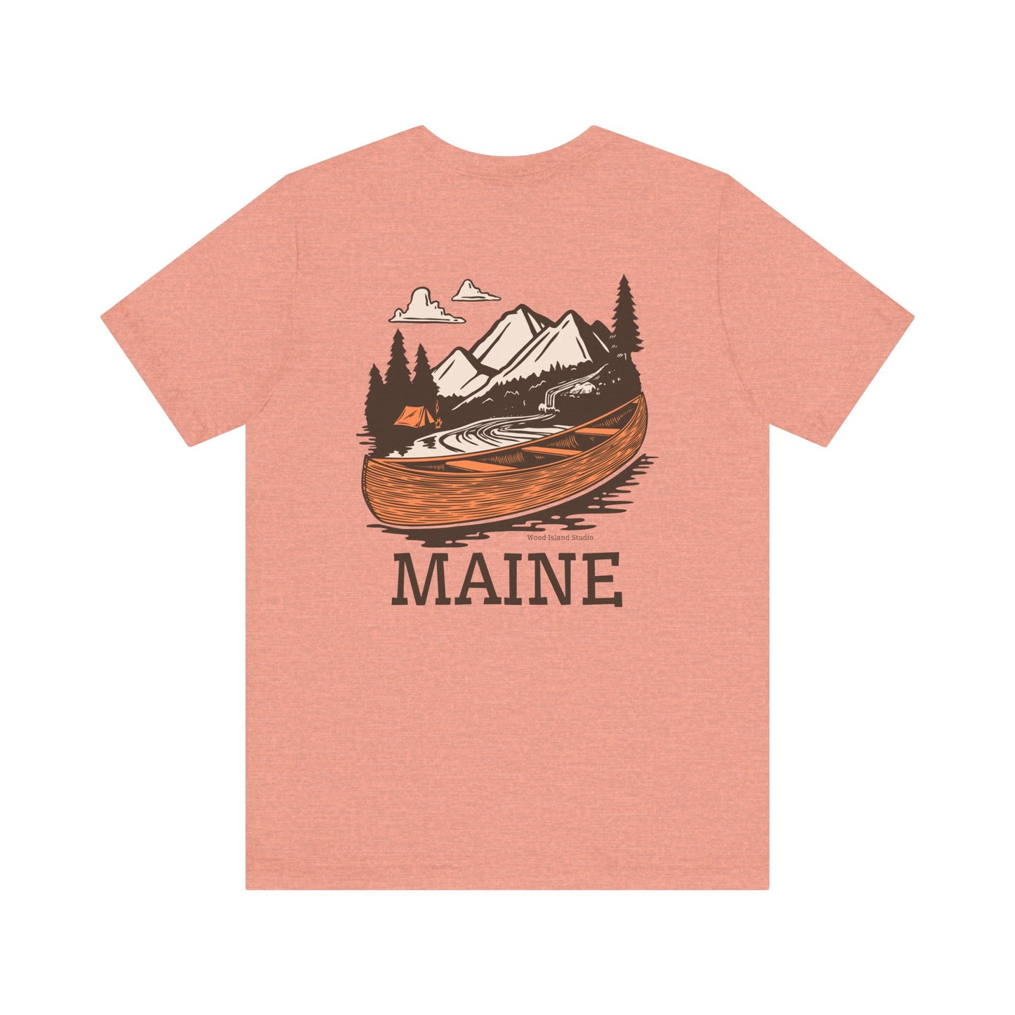 Canoeing in Maine Graphic Unisex Tee