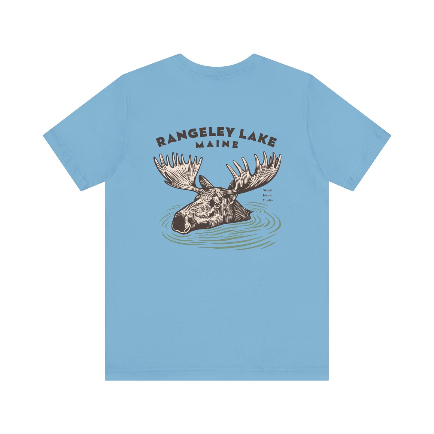 Rangeley Lake Maine Moose Graphic Tee - Unisex Short Sleeve T-Shirt