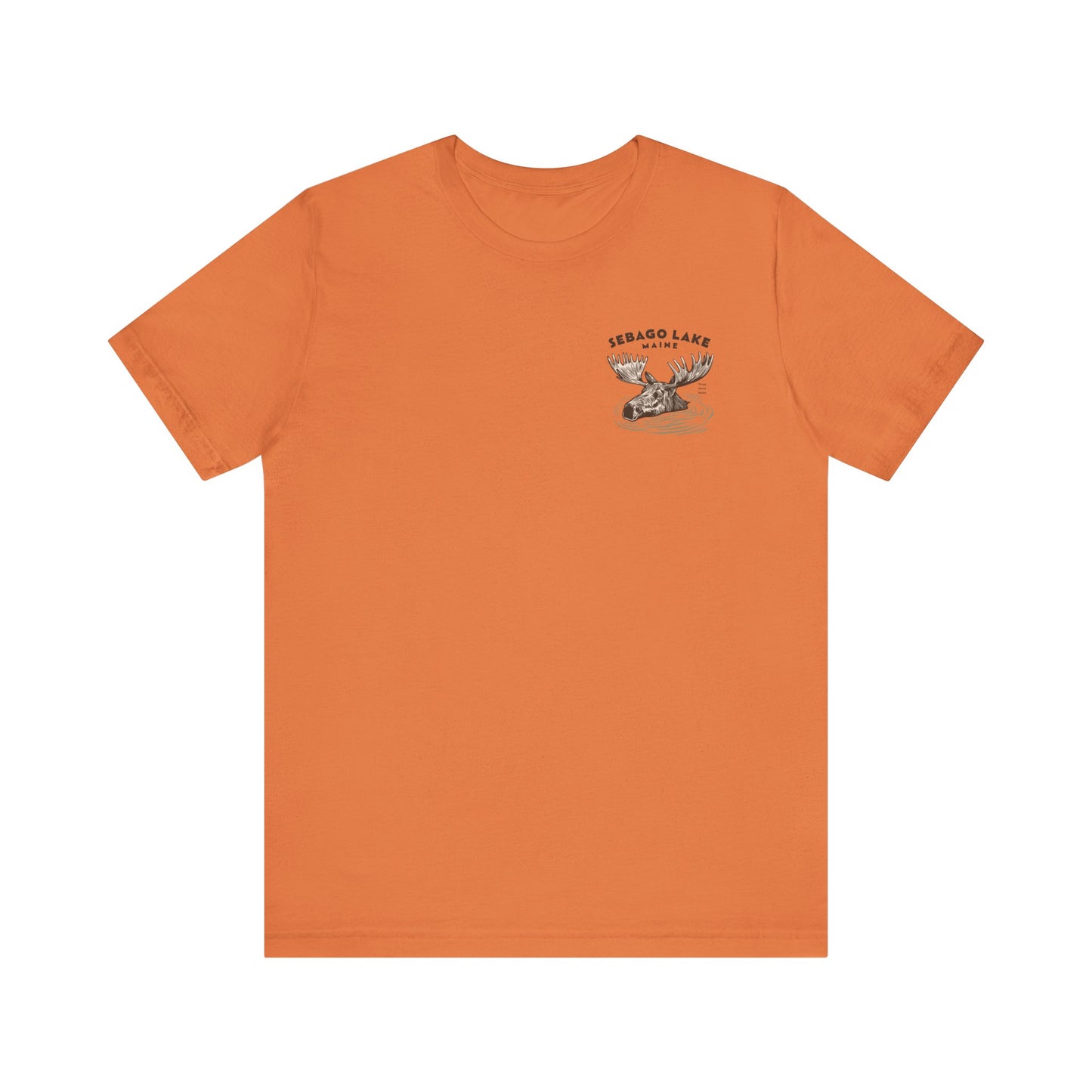 Sebago Lake Maine Moose Graphic Tee - Unisex Short Sleeve T-Shirt