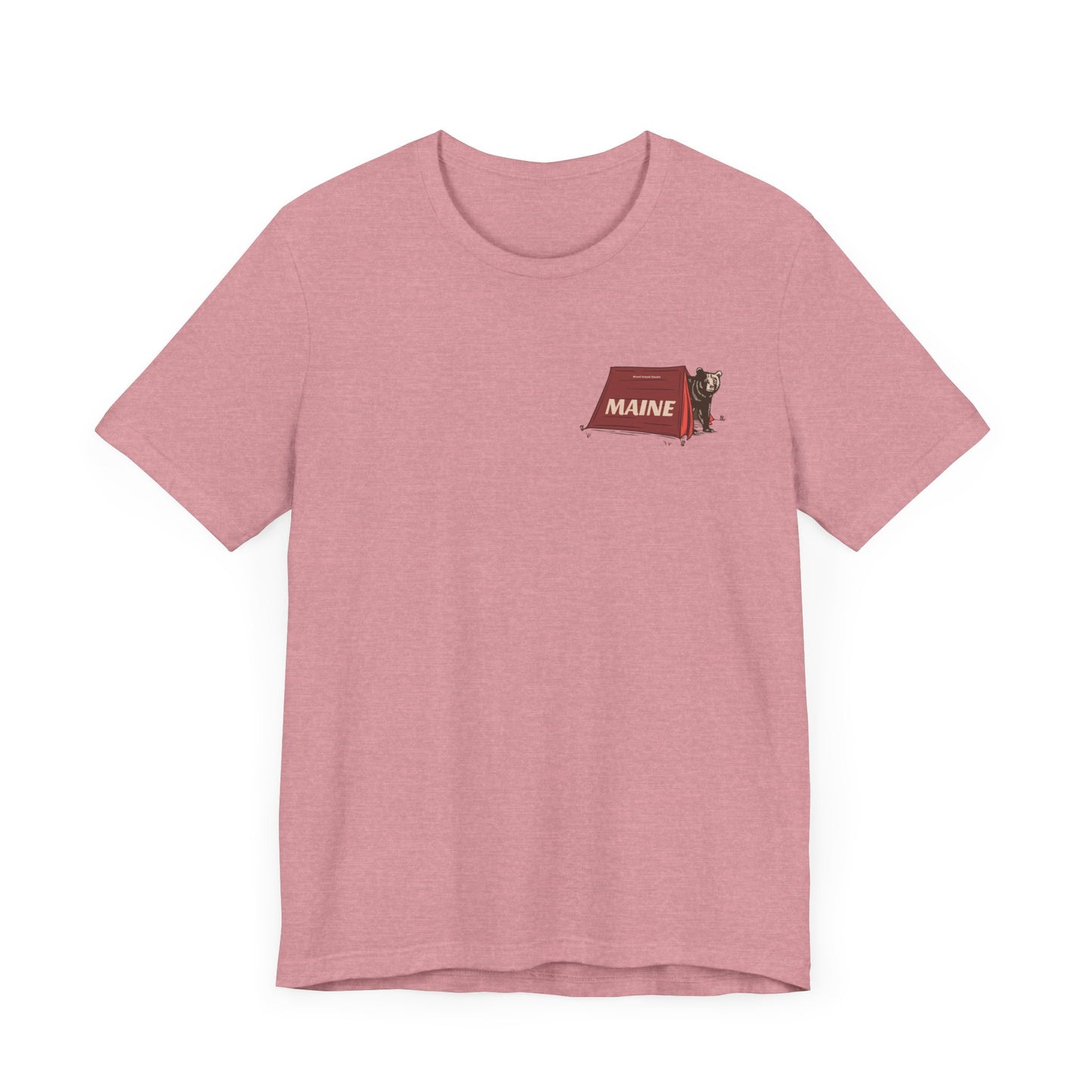 Camping Maine Bear Graphic Unisex Tee