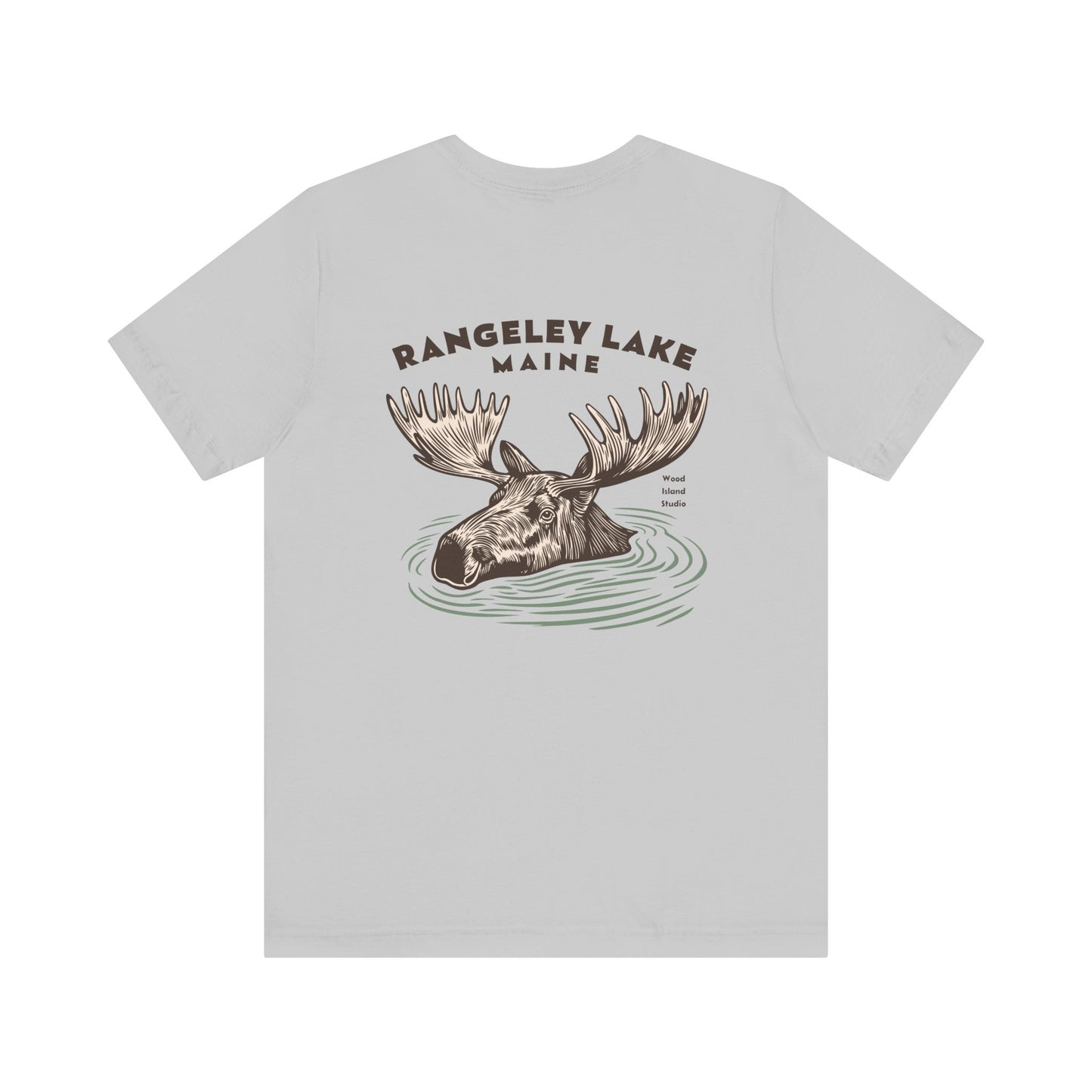 Rangeley Lake Maine Moose Graphic Tee - Unisex Short Sleeve T-Shirt