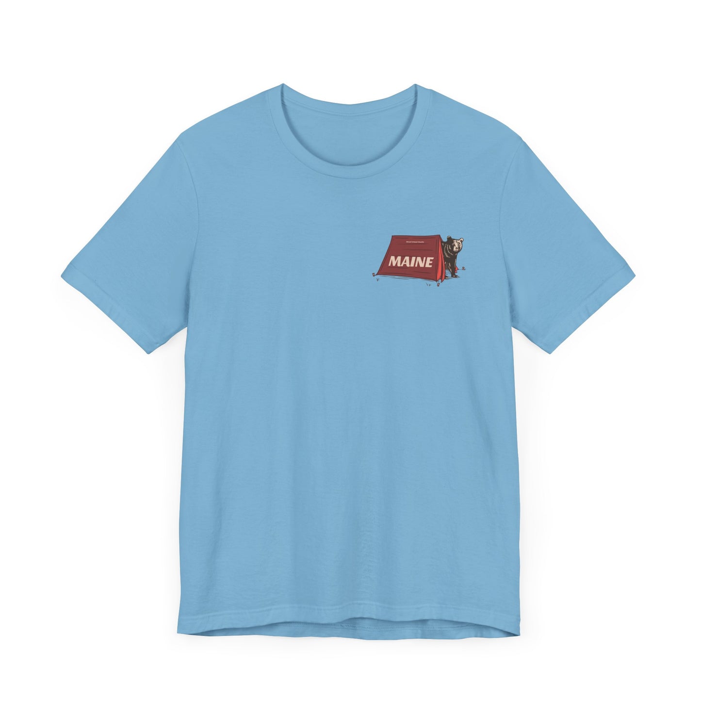 Camping Maine Bear Graphic Unisex Tee
