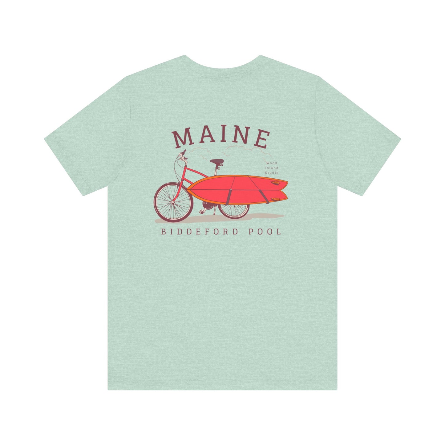 Biddeford Pool Maine Vintage Bike Surf Tee - Unisex Jersey Short Sleeve T-Shirt